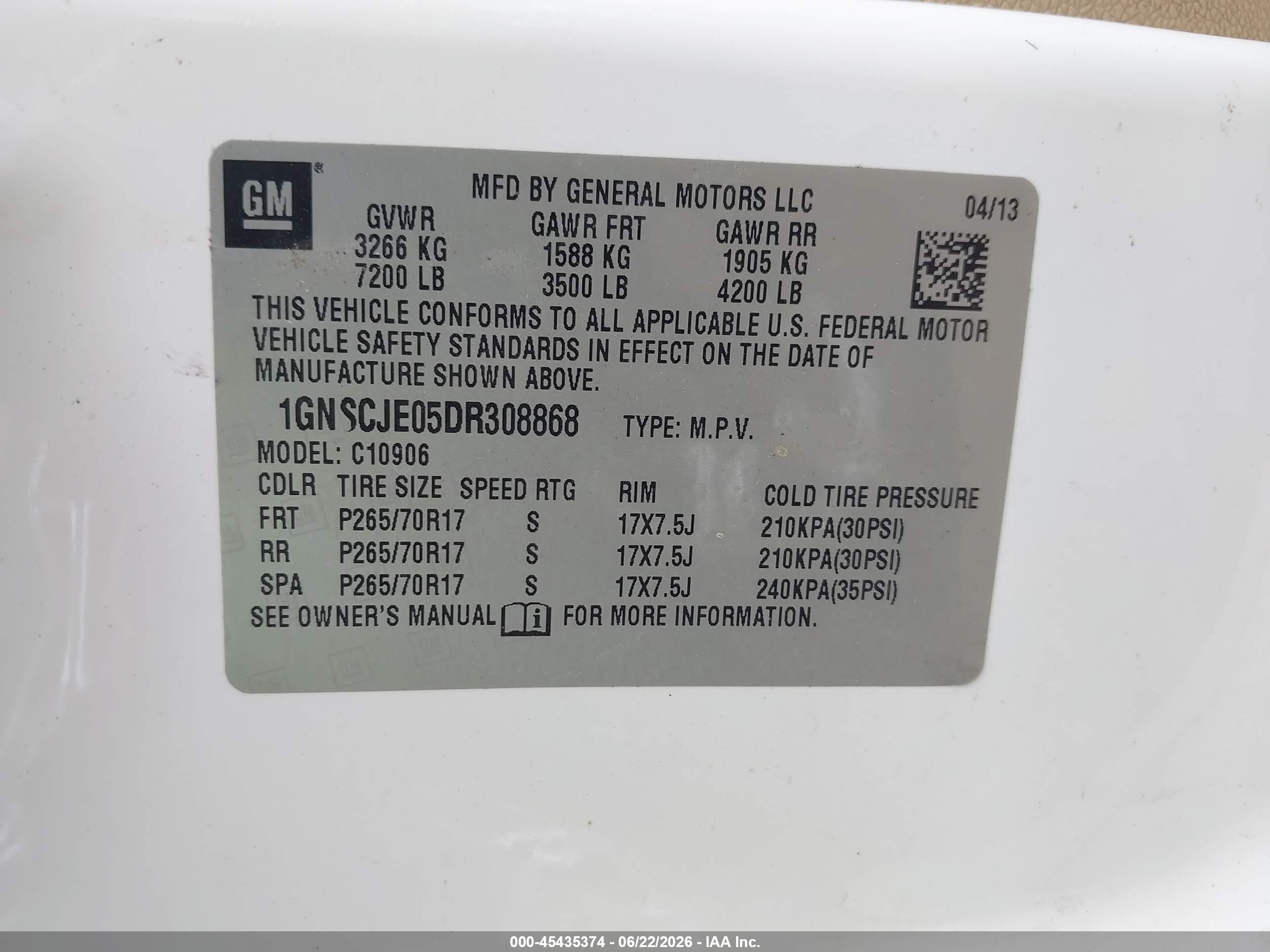 2013 Chevrolet Suburban Lt White vin: 1GNSCJE05DR308868