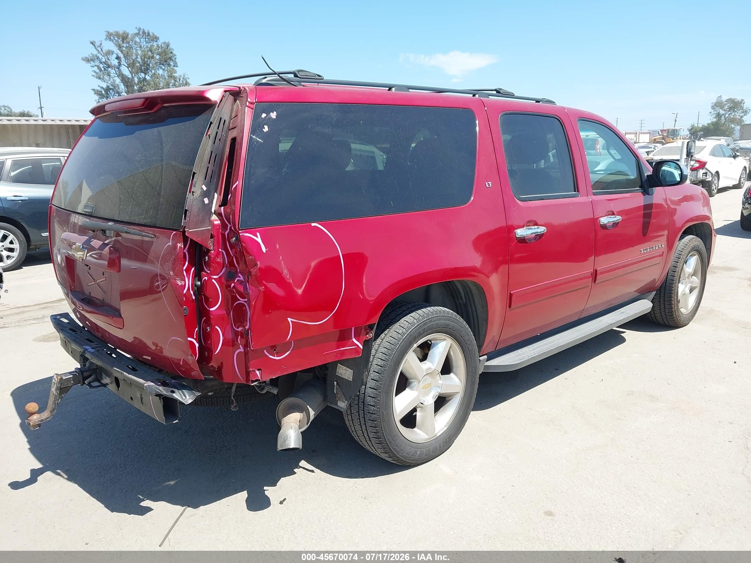 2014 Chevrolet Suburban Lt Красный vin: 1GNSCJE09ER158023