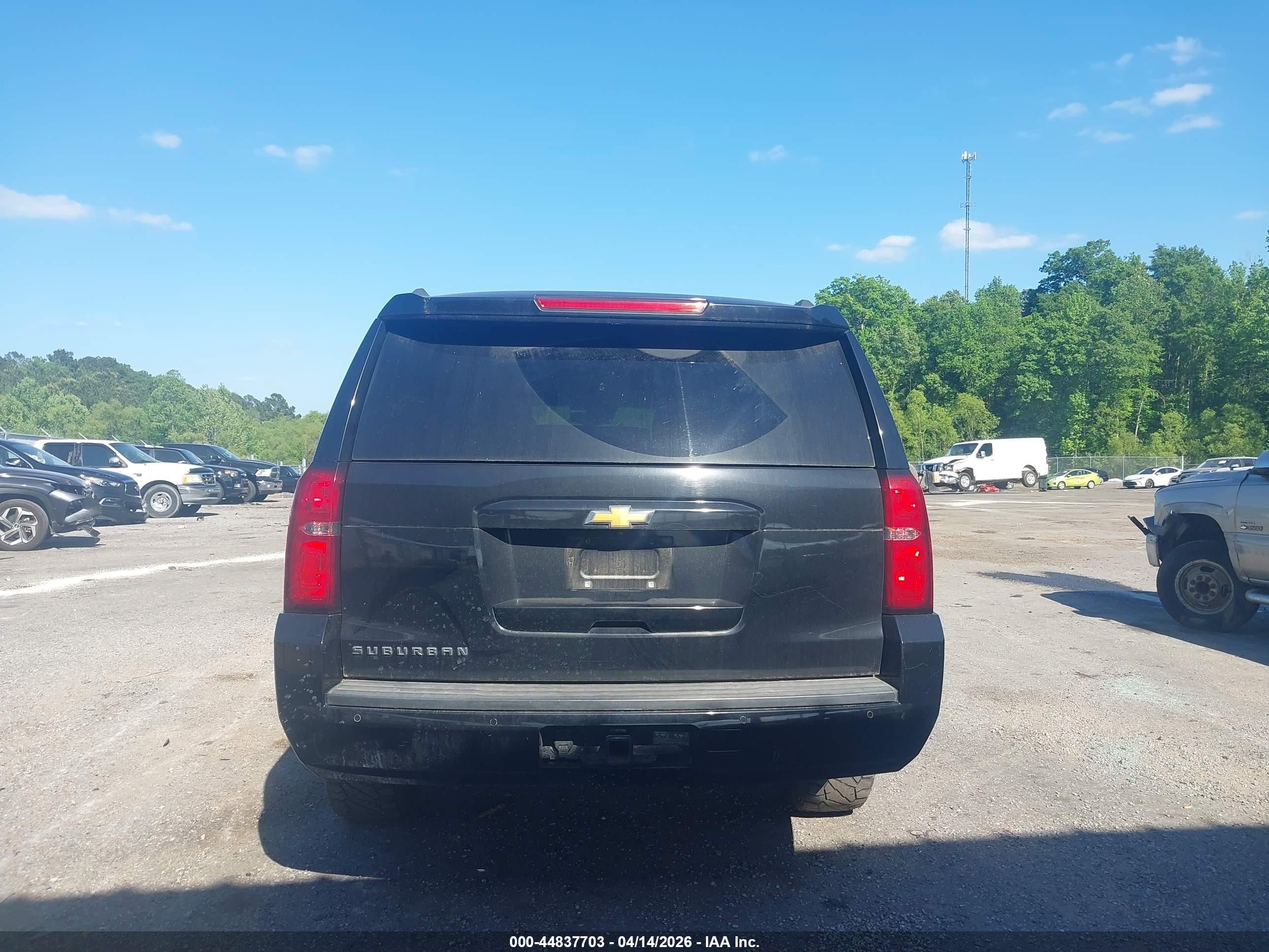 2015 Chevrolet Suburban 1500 Lt Black vin: 1GNSCJKC0FR556866