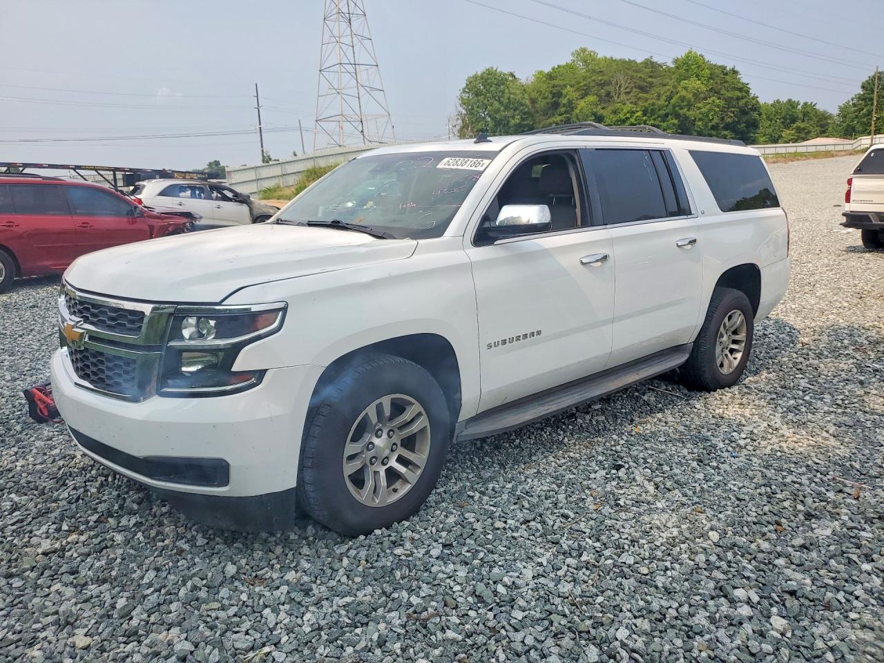 2015 Chevrolet Suburban C1500 Lt White vin: 1GNSCJKC1FR270640