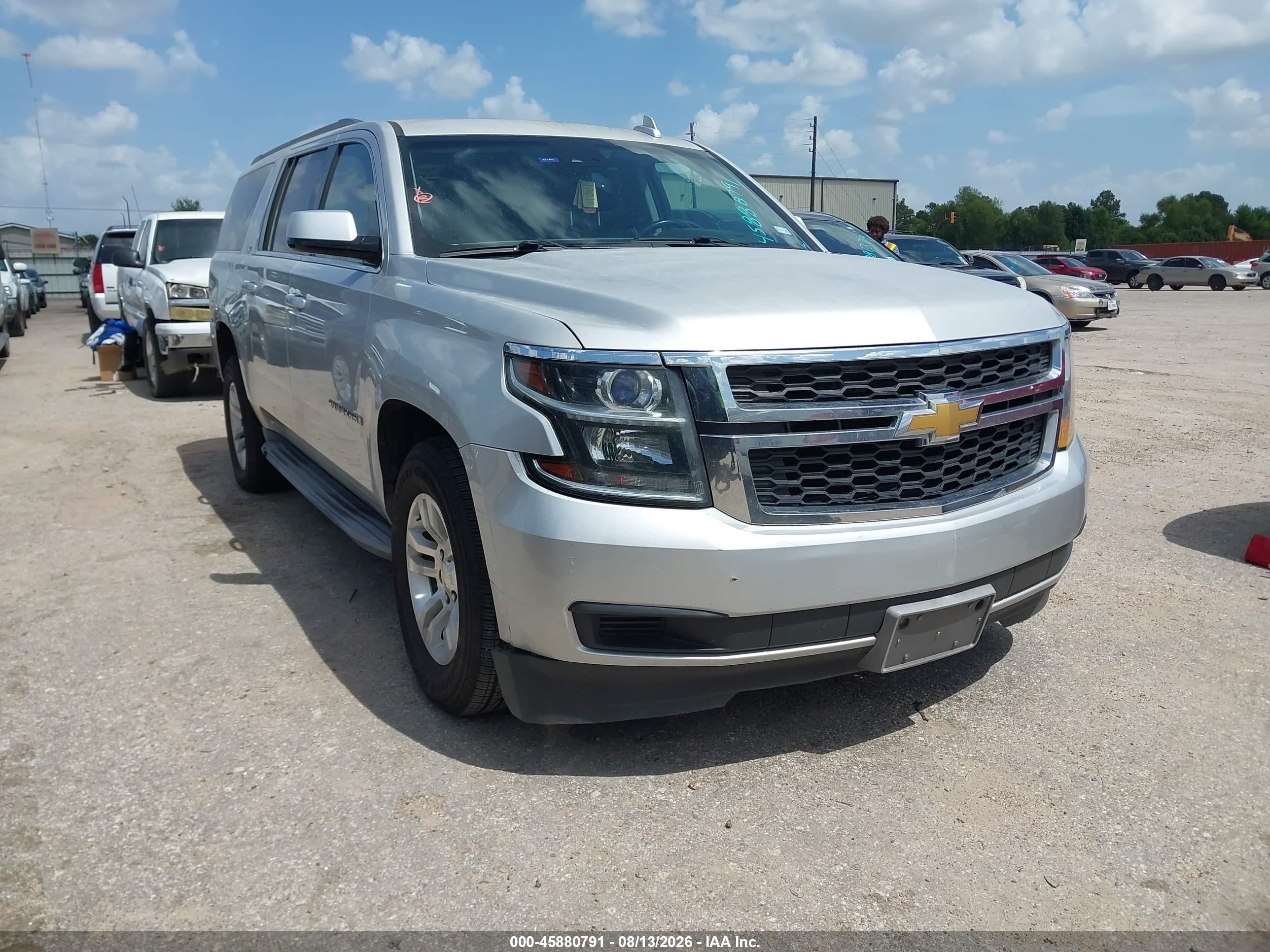 2015 Chevrolet Suburban Lt Silver vin: 1GNSCJKC1FR565656