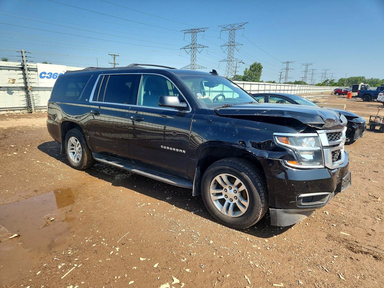 2015 Chevrolet Suburban C1500 Lt Black vin: 1GNSCJKC3FR698497