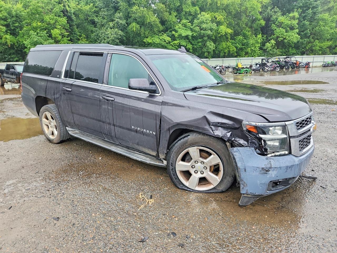 2015 Chevrolet Suburban C1500 Lt Gray vin: 1GNSCJKC5FR563196