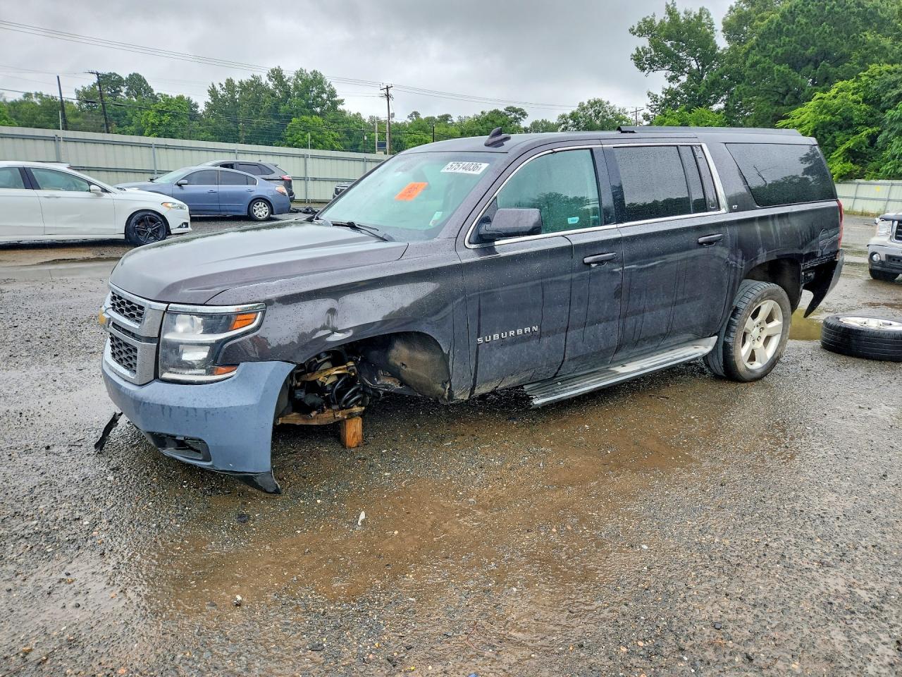 2015 Chevrolet Suburban C1500 Lt Gray vin: 1GNSCJKC5FR563196