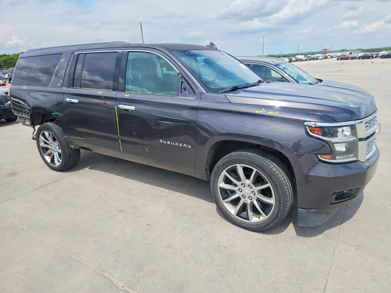 2015 Chevrolet Suburban C1500 Lt Gray vin: 1GNSCJKC5FR593458