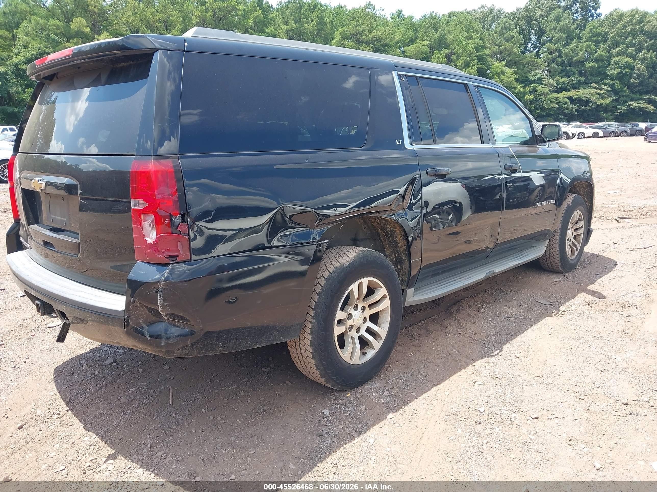 2015 Chevrolet Suburban Lt Black vin: 1GNSCJKC6FR558105