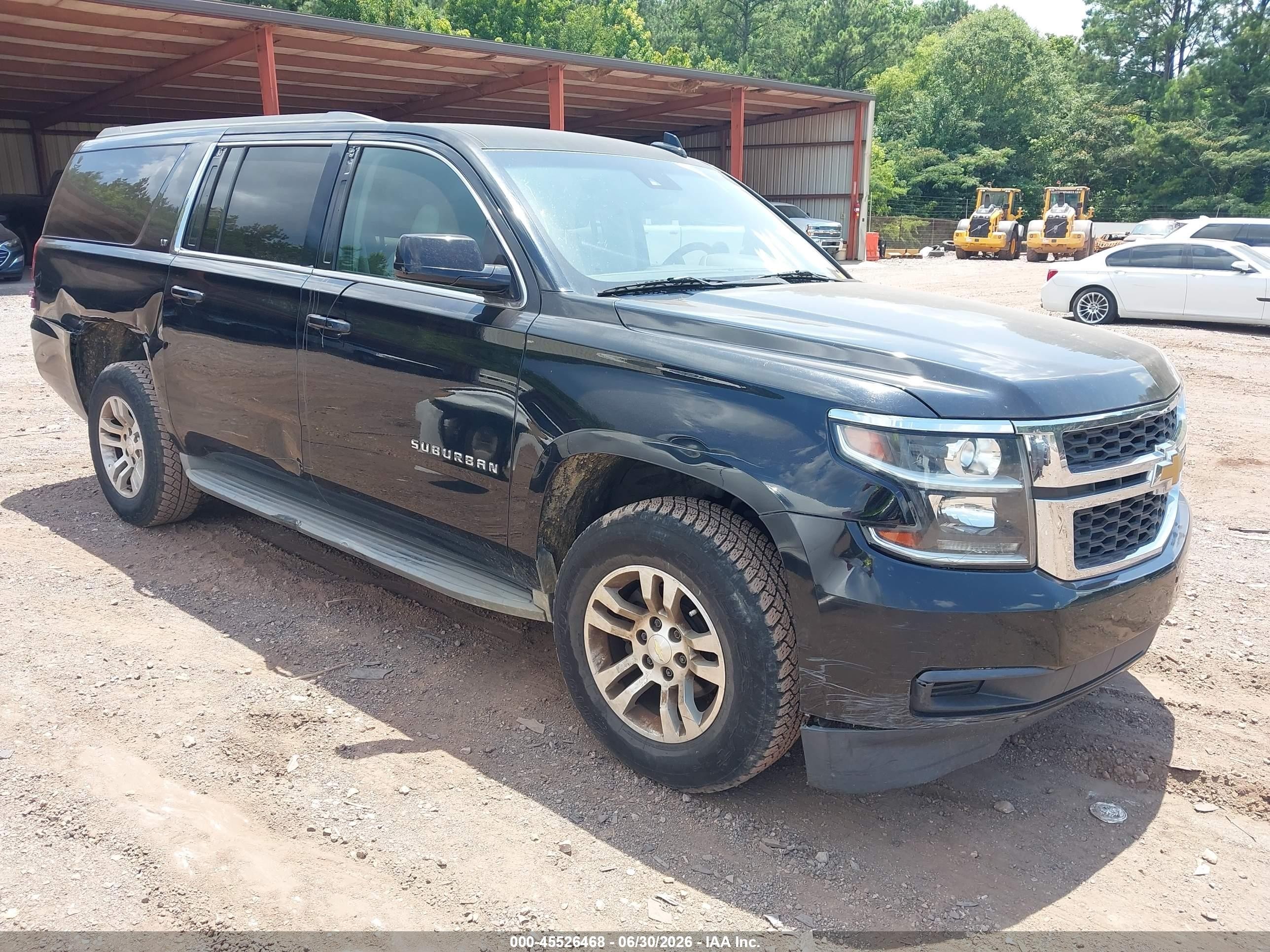 2015 Chevrolet Suburban Lt Black vin: 1GNSCJKC6FR558105