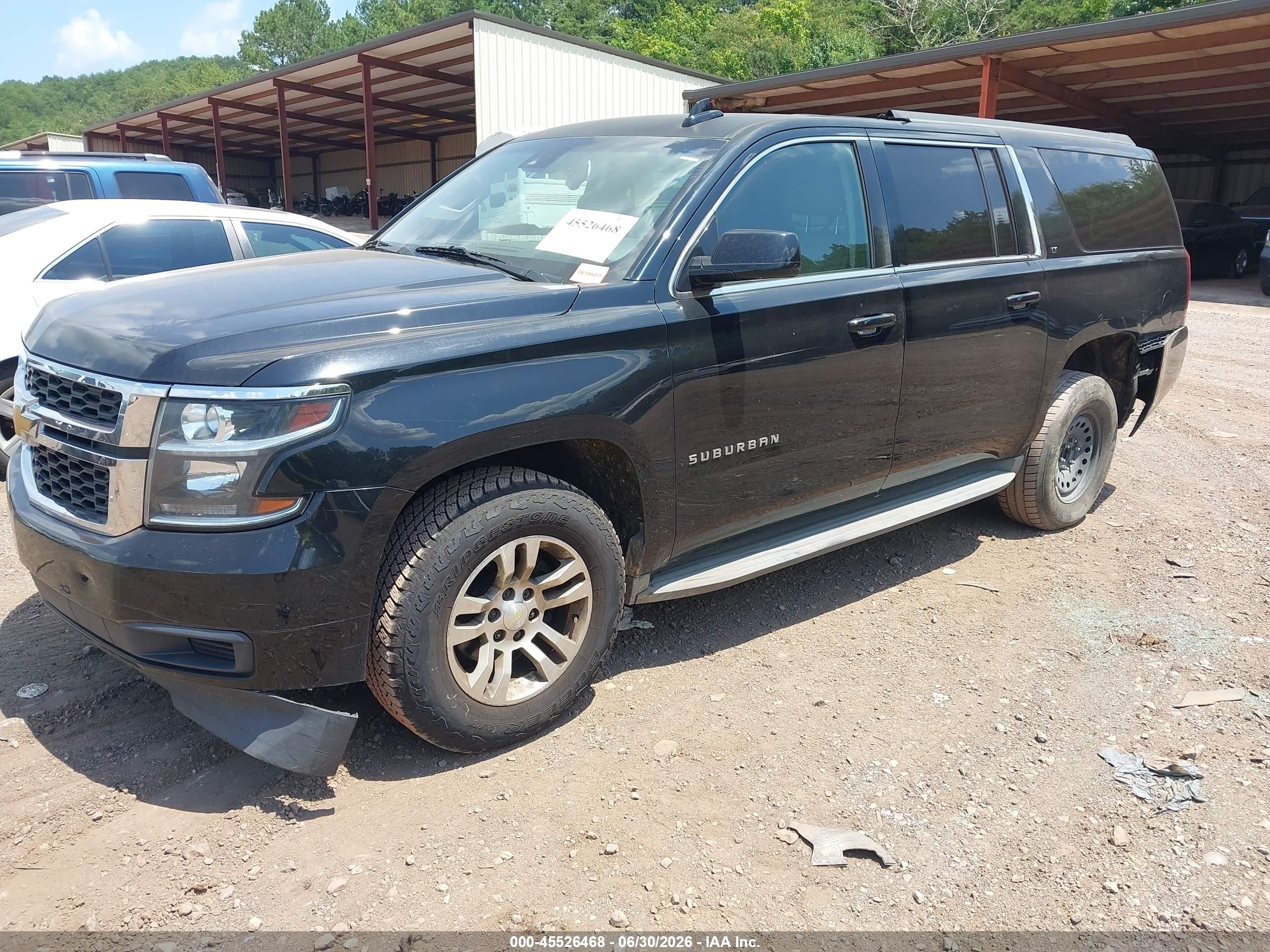 2015 Chevrolet Suburban Lt Black vin: 1GNSCJKC6FR558105