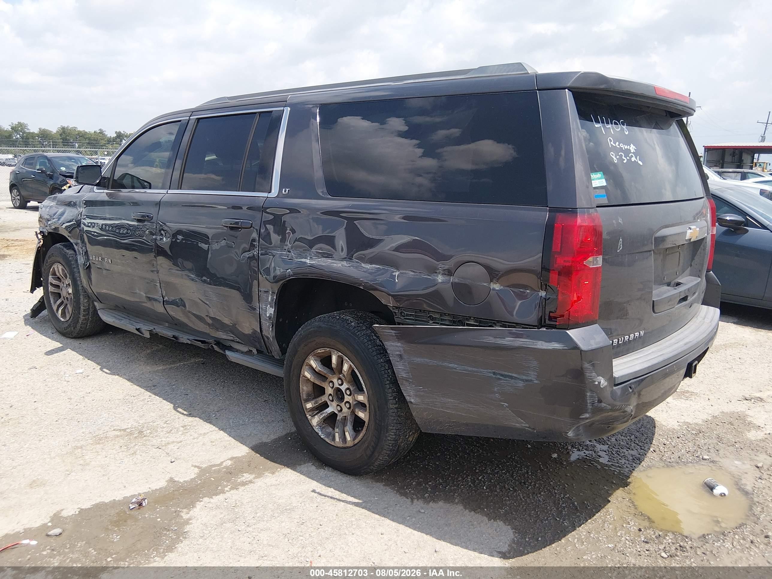 2015 Chevrolet Suburban Lt Gray vin: 1GNSCJKC7FR267306