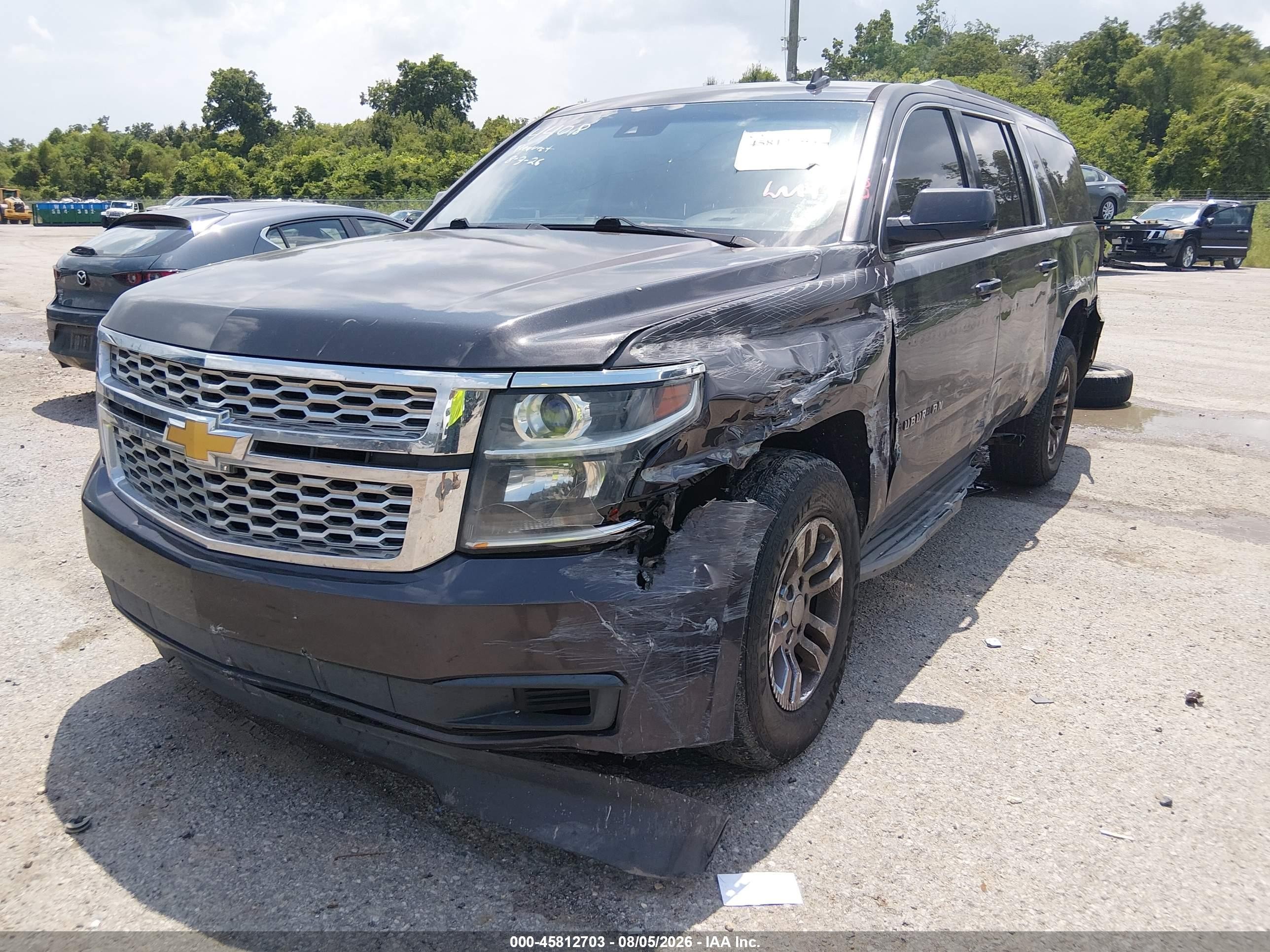 2015 Chevrolet Suburban Lt Gray vin: 1GNSCJKC7FR267306