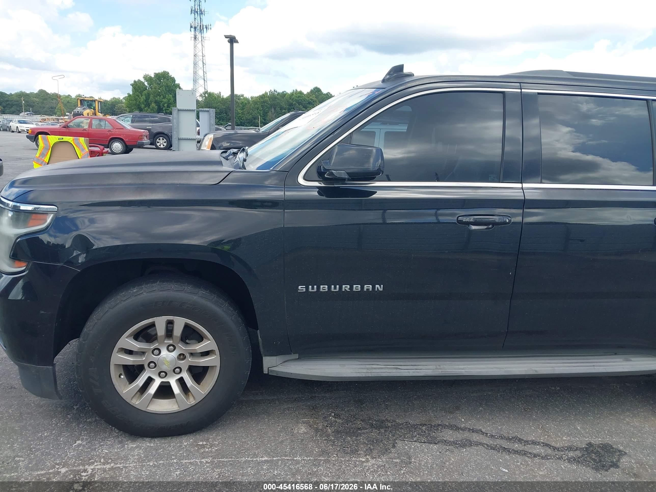 2015 Chevrolet Suburban 1500 Lt Black vin: 1GNSCJKC8FR507916