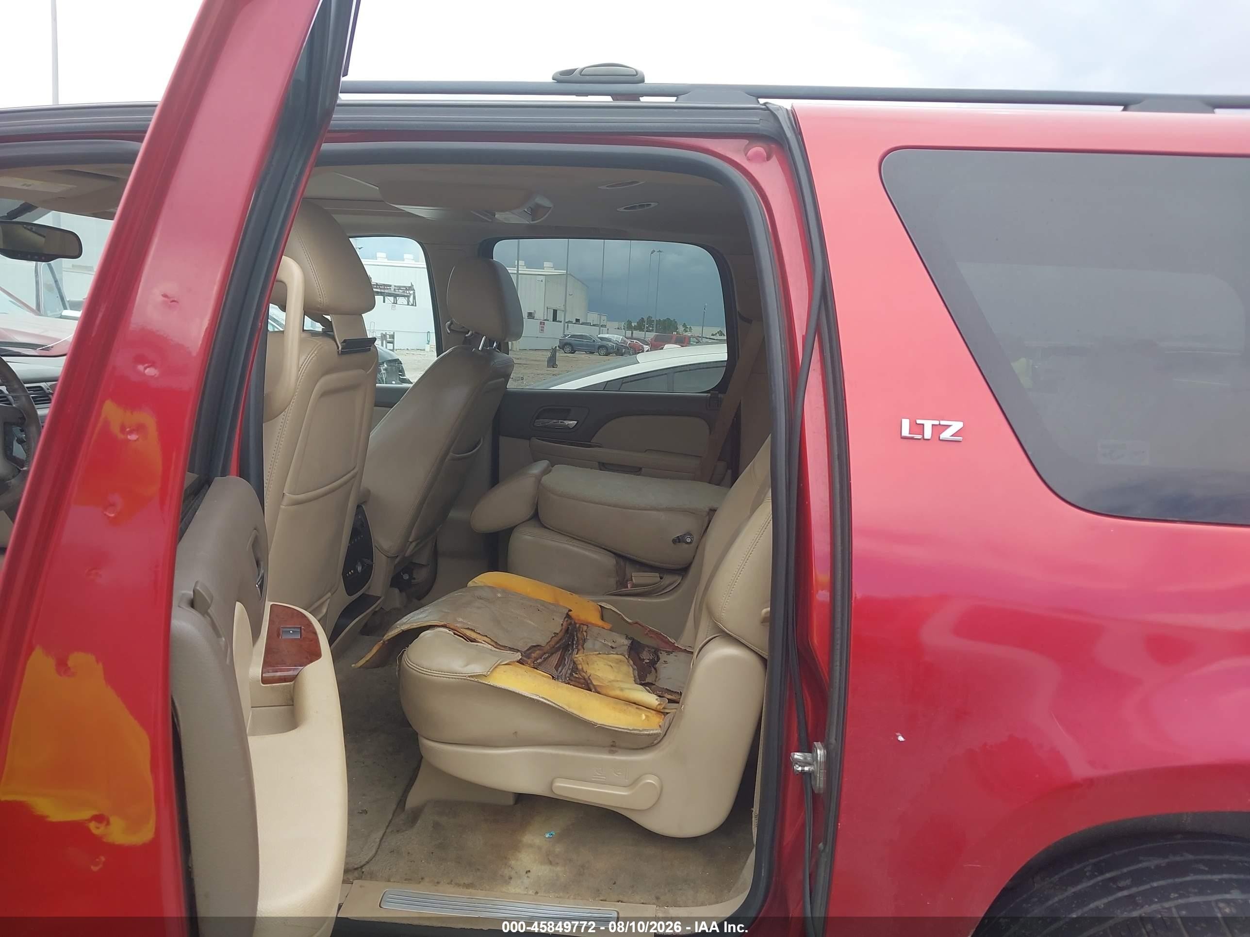 2014 Chevrolet Suburban Ltz Red vin: 1GNSCKE03ER172635