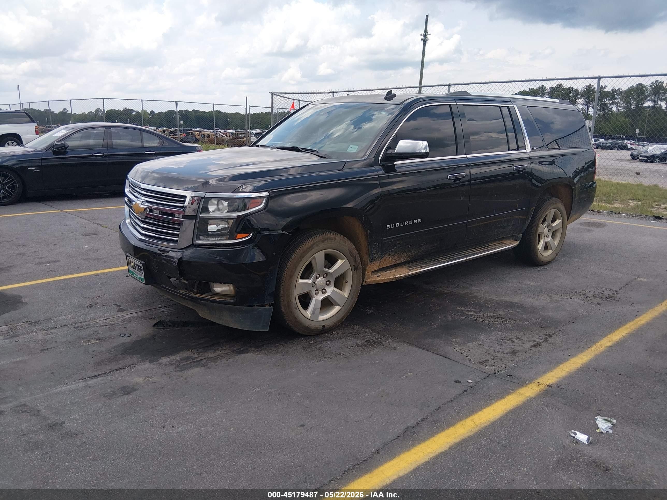 2015 Chevrolet Suburban 1500 Ltz Black vin: 1GNSCKKC0FR119214