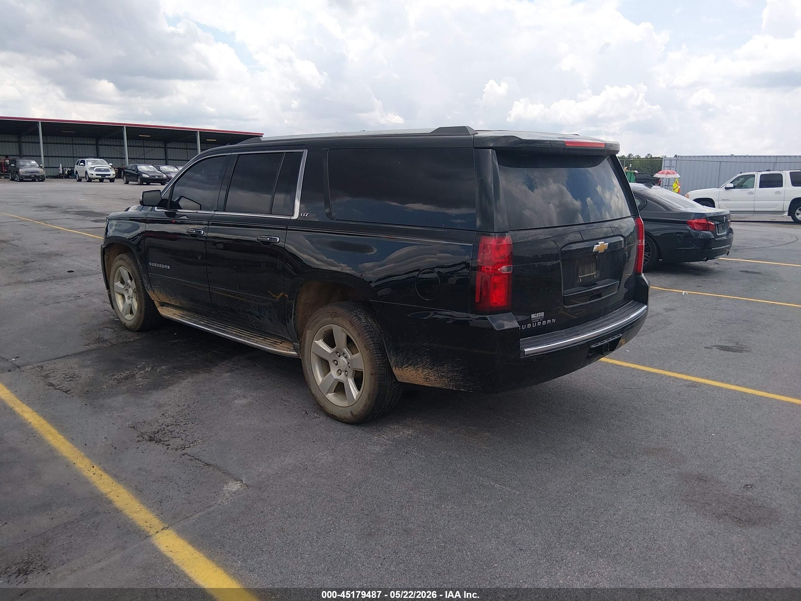 2015 Chevrolet Suburban 1500 Ltz Black vin: 1GNSCKKC0FR119214