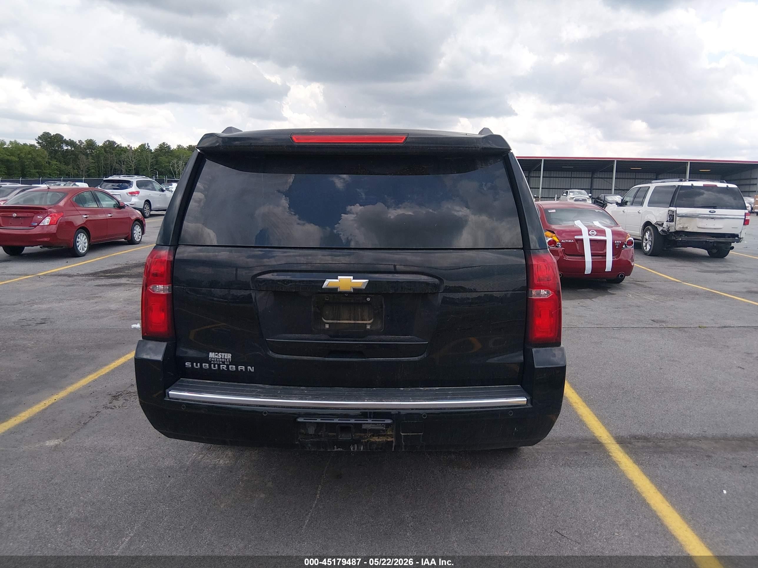 2015 Chevrolet Suburban 1500 Ltz Black vin: 1GNSCKKC0FR119214