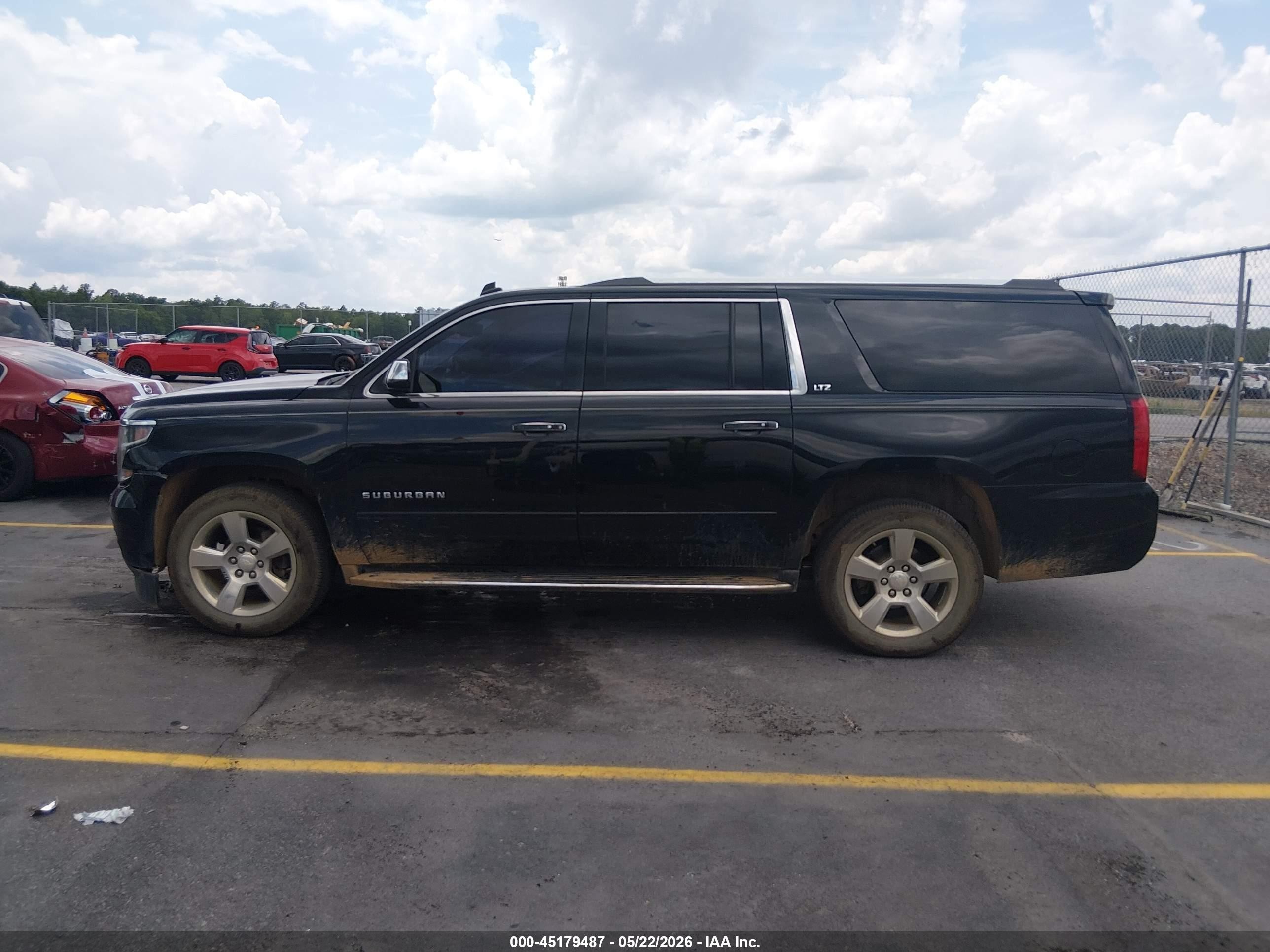 2015 Chevrolet Suburban 1500 Ltz Black vin: 1GNSCKKC0FR119214