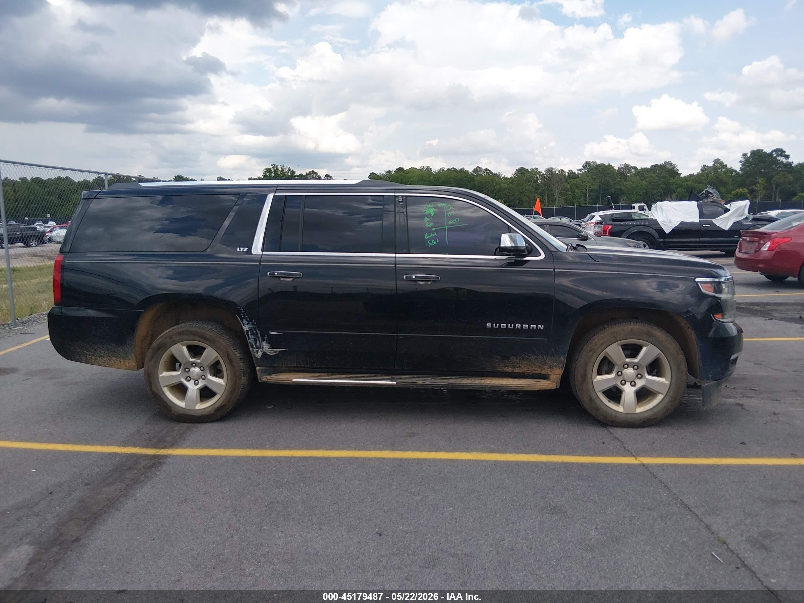 2015 Chevrolet Suburban 1500 Ltz Black vin: 1GNSCKKC0FR119214
