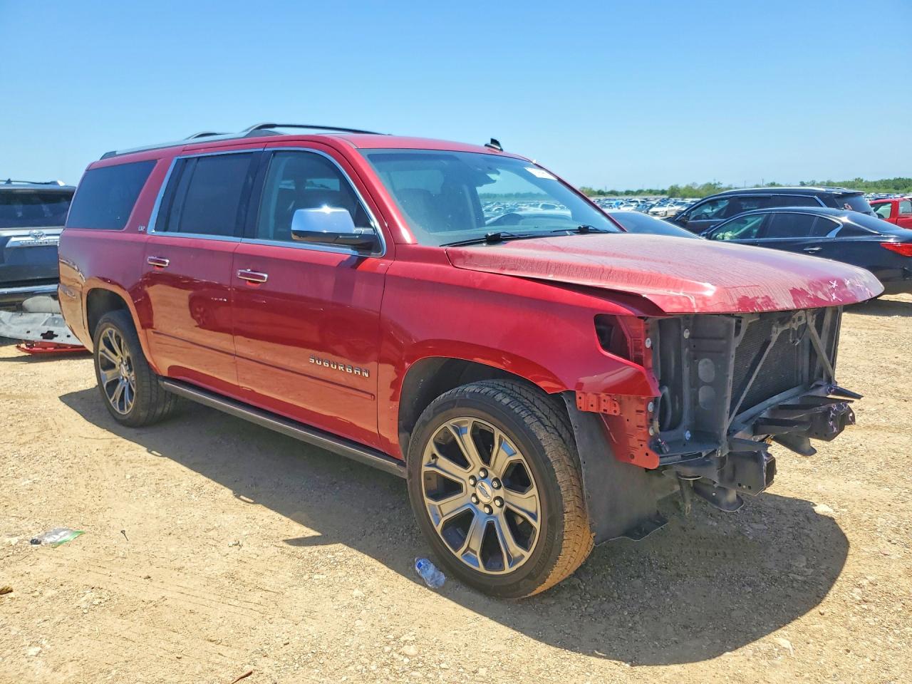 2015 Chevrolet Suburban C1500 Ltz Red vin: 1GNSCKKC0FR210693
