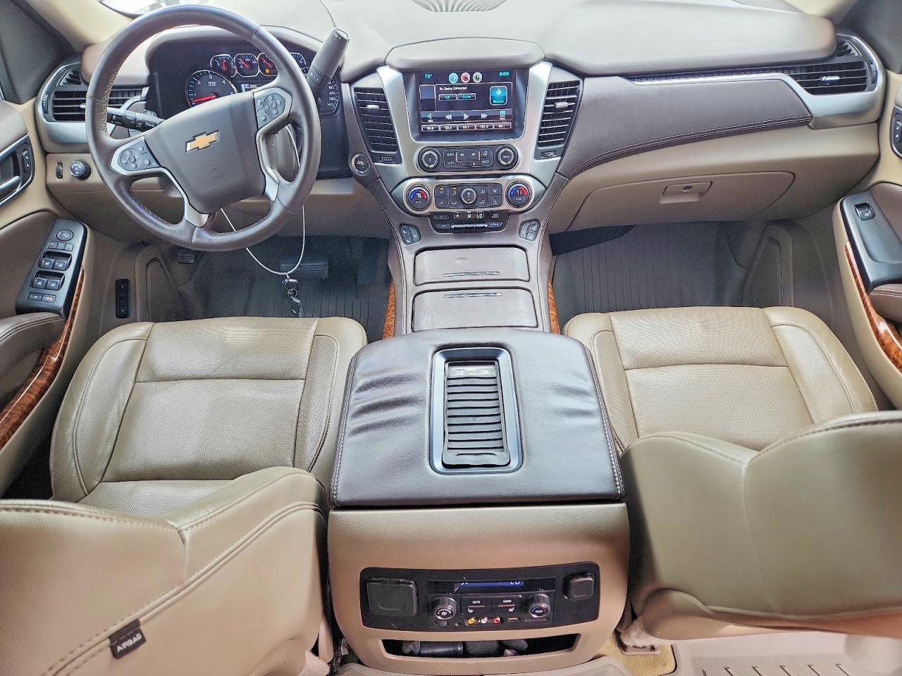 2015 Chevrolet Suburban C1500 Ltz White vin: 1GNSCKKC2FR697492