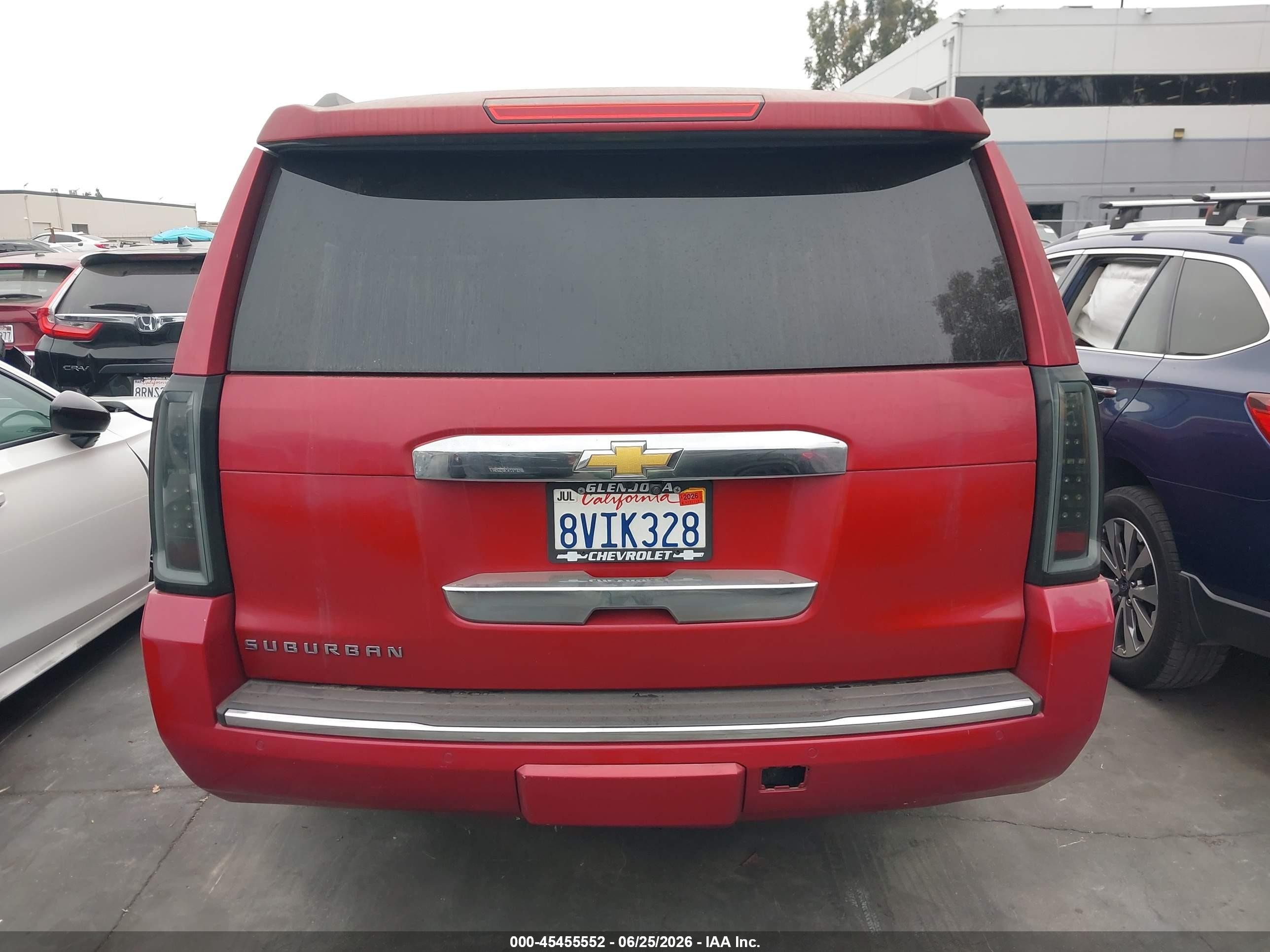 2015 Chevrolet Suburban Ltz Red vin: 1GNSCKKC6FR254388