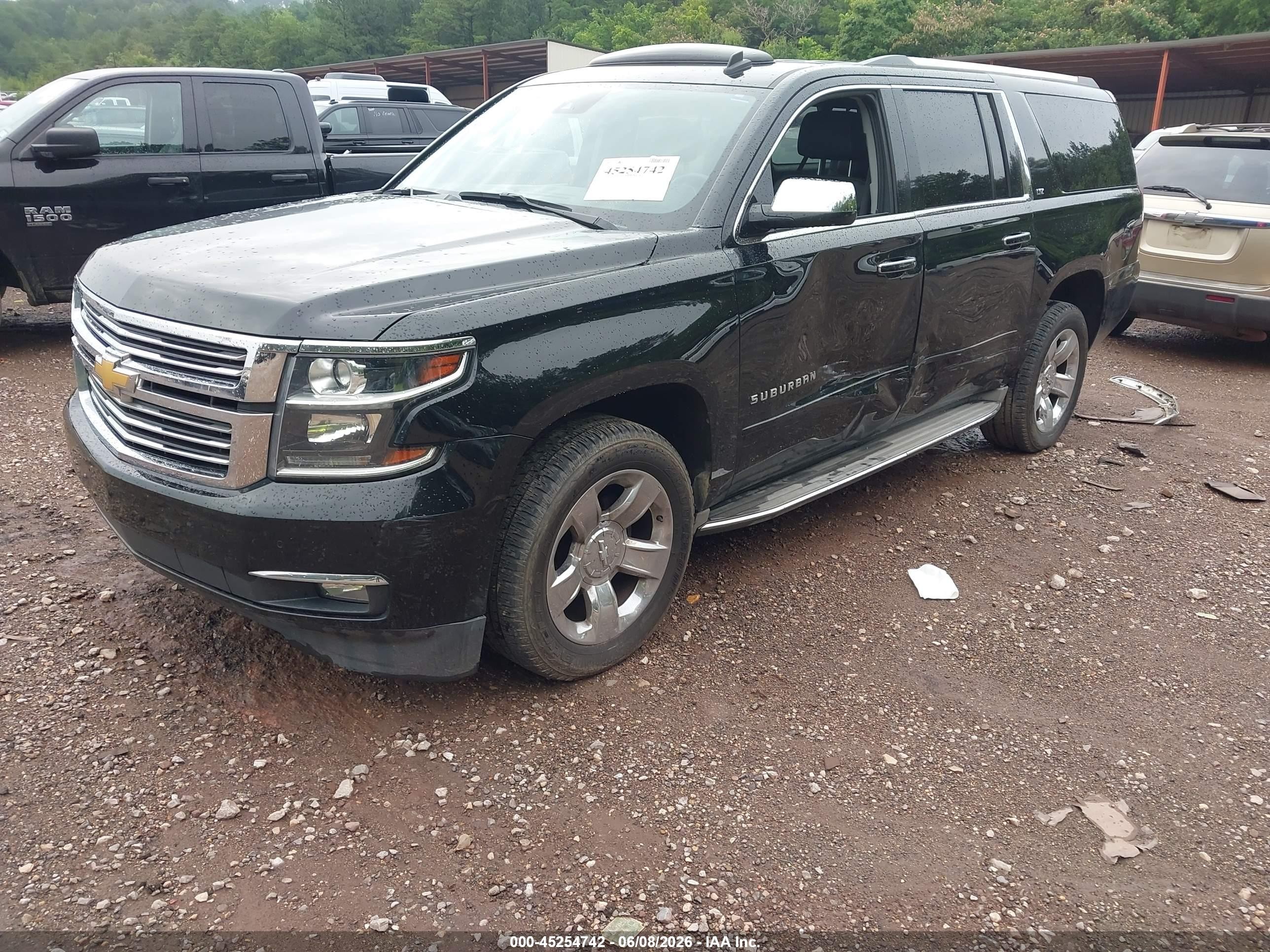 2015 Chevrolet Suburban 1500 Ltz Black vin: 1GNSCKKC7FR116410