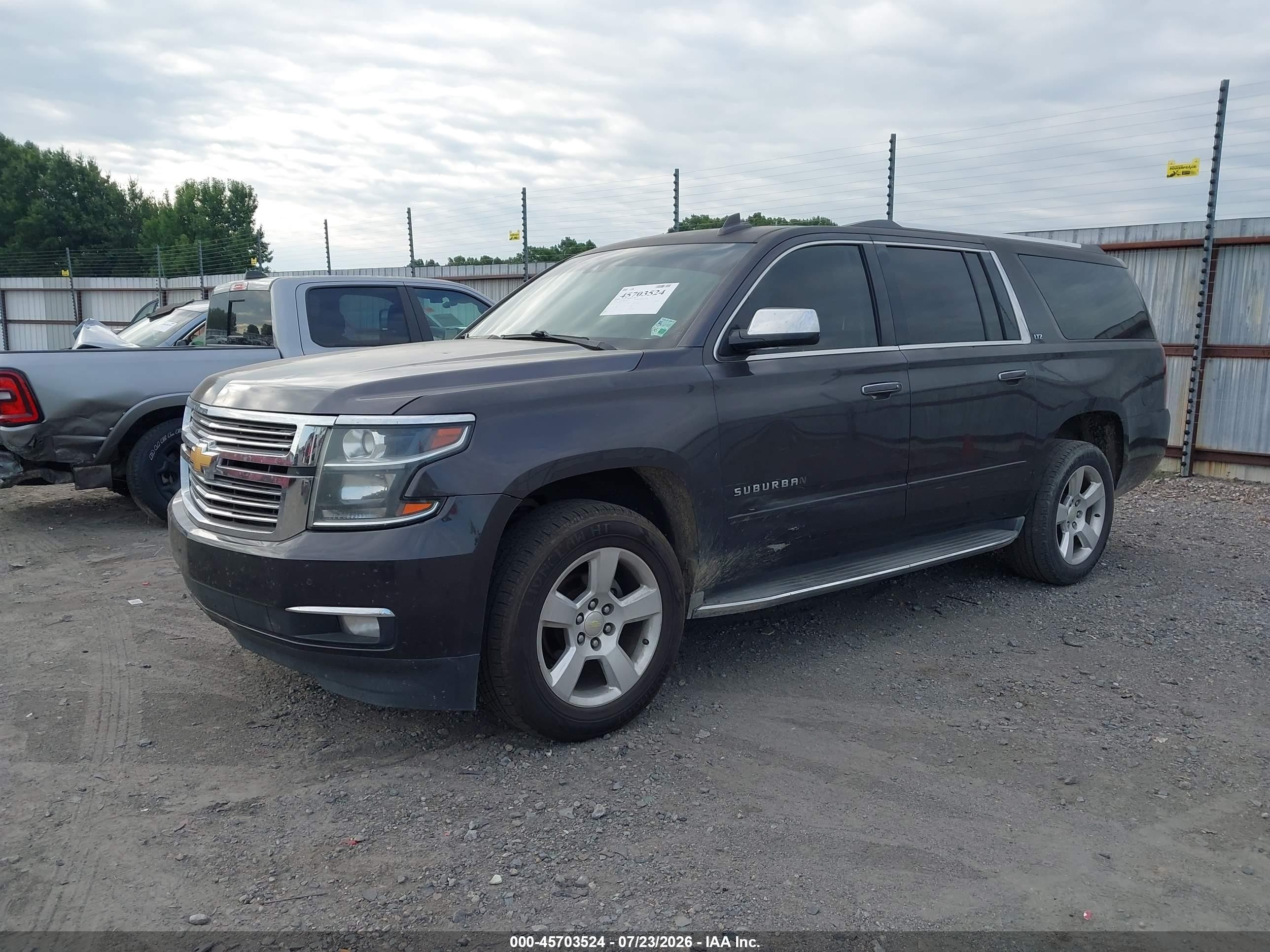 2015 Chevrolet Suburban 1500 Ltz Black vin: 1GNSCKKC9FR585224