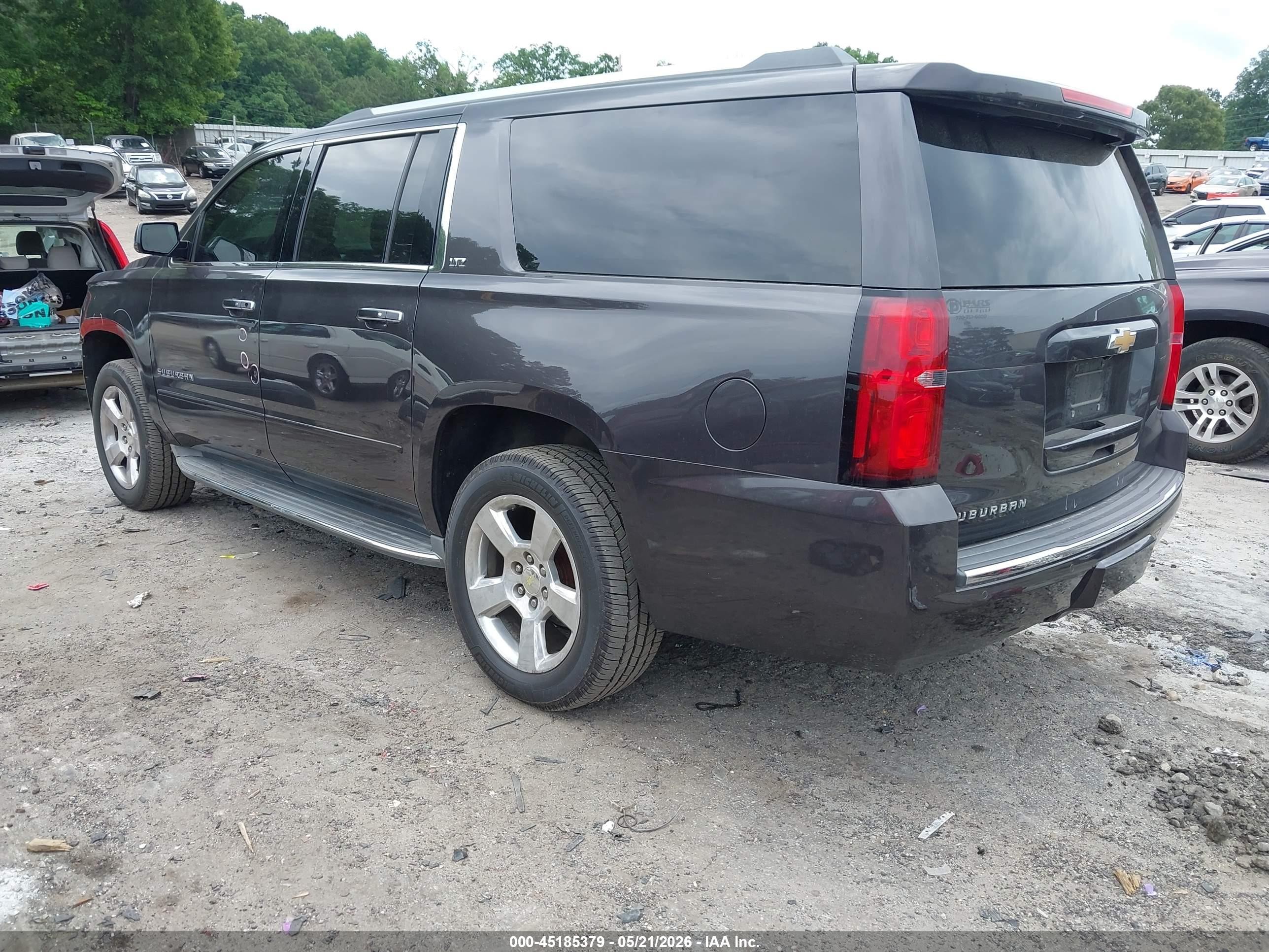 2015 Chevrolet Suburban 1500 Ltz Black vin: 1GNSCKKC9FR743271