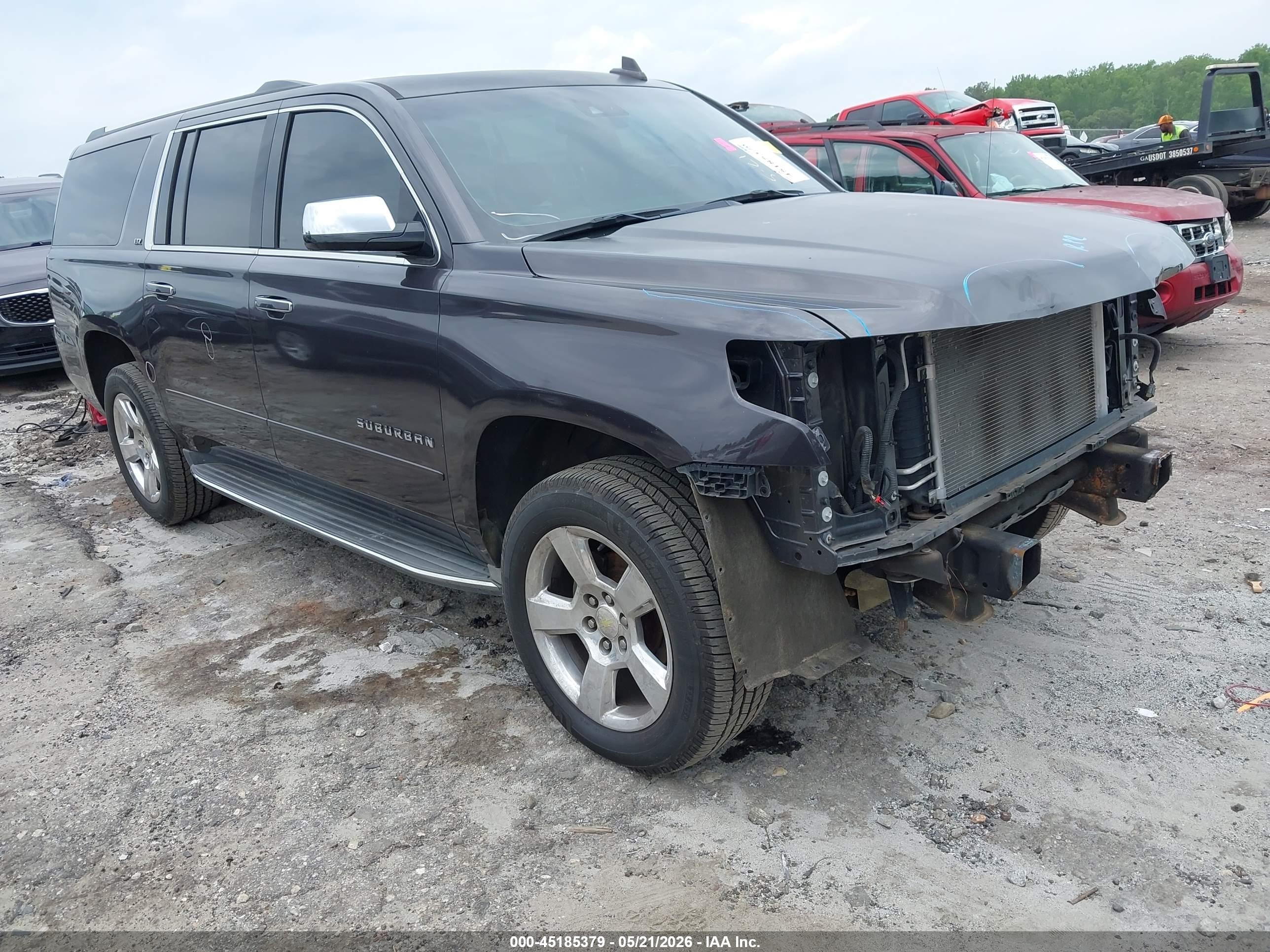 2015 Chevrolet Suburban 1500 Ltz Black vin: 1GNSCKKC9FR743271