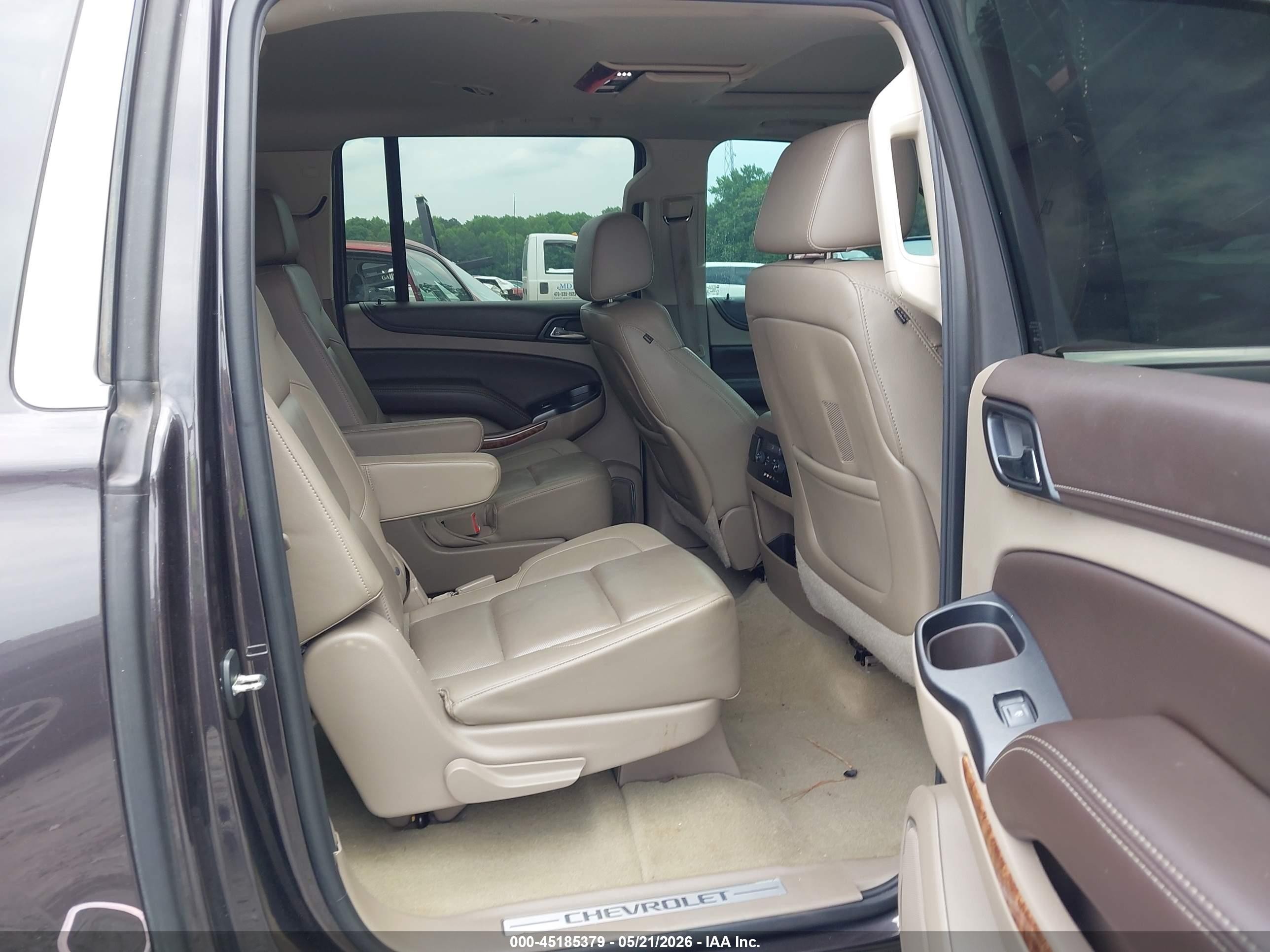 2015 Chevrolet Suburban 1500 Ltz Black vin: 1GNSCKKC9FR743271