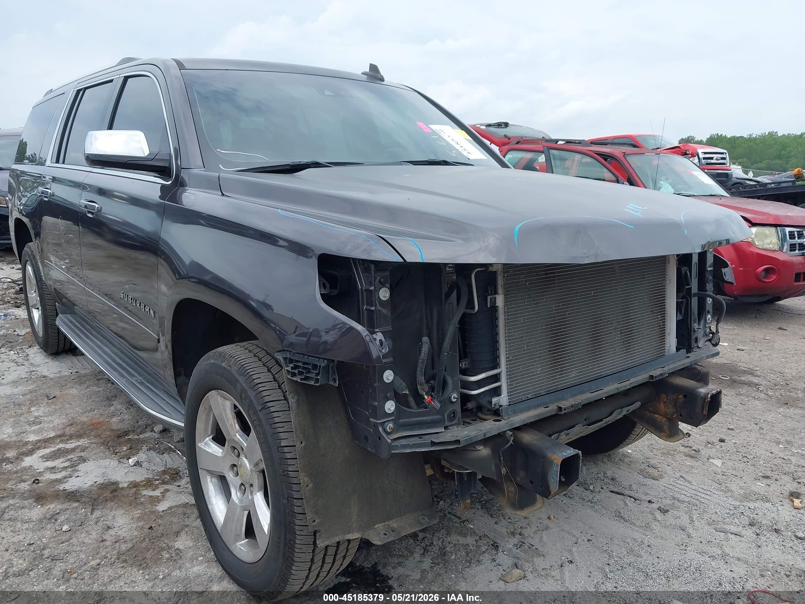 2015 Chevrolet Suburban 1500 Ltz Black vin: 1GNSCKKC9FR743271