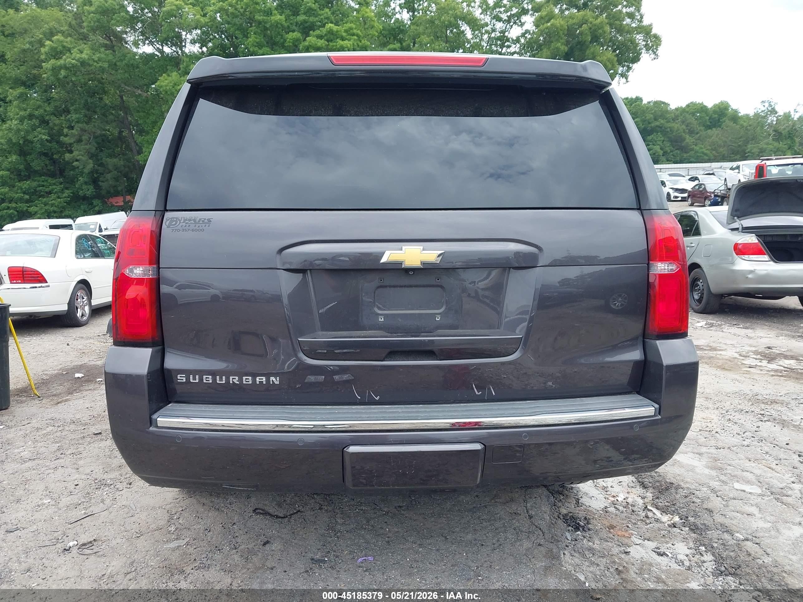 2015 Chevrolet Suburban 1500 Ltz Black vin: 1GNSCKKC9FR743271