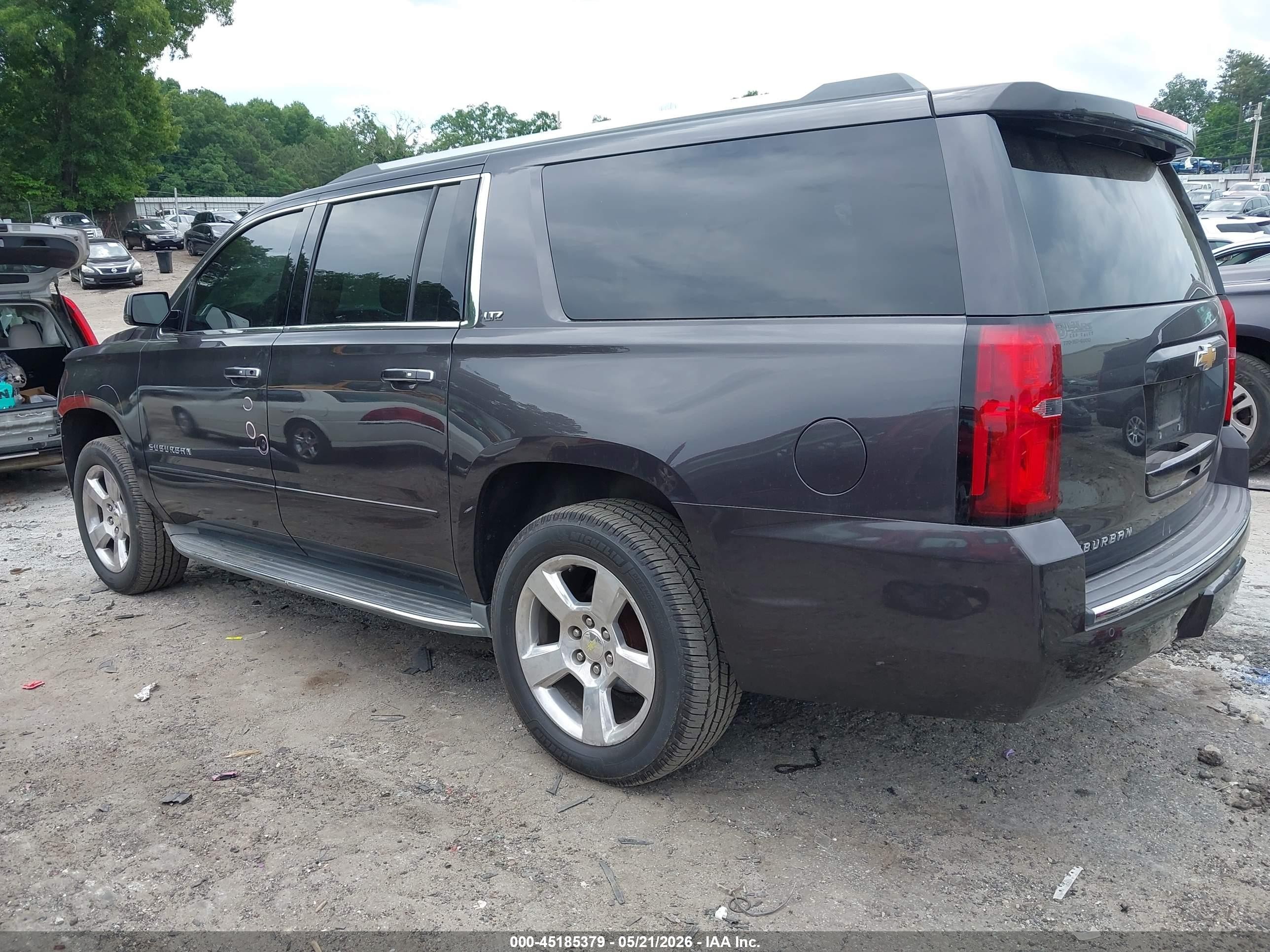 2015 Chevrolet Suburban 1500 Ltz Black vin: 1GNSCKKC9FR743271