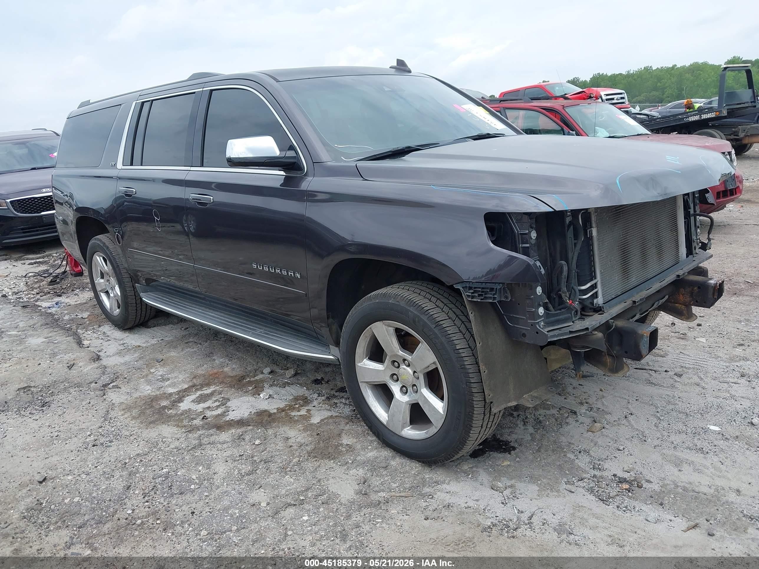 2015 Chevrolet Suburban 1500 Ltz Black vin: 1GNSCKKC9FR743271