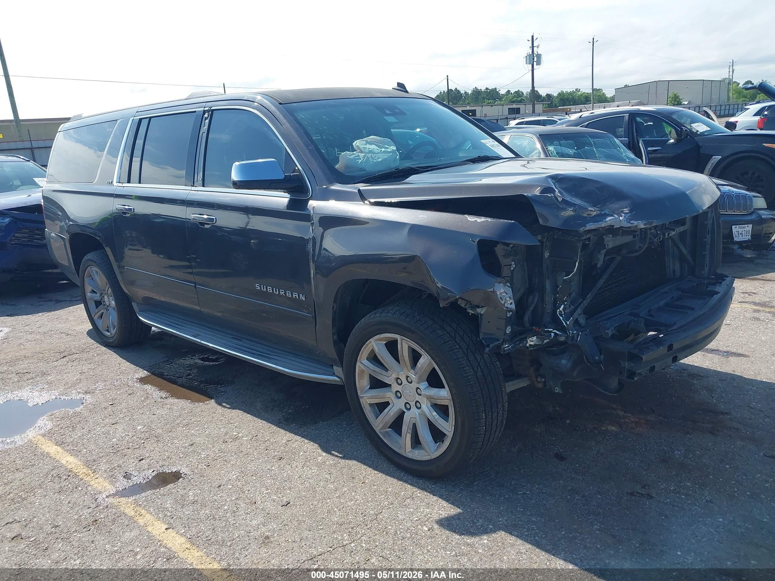 2015 Chevrolet Suburban 1500 Ltz Gray vin: 1GNSCKKCXFR153953