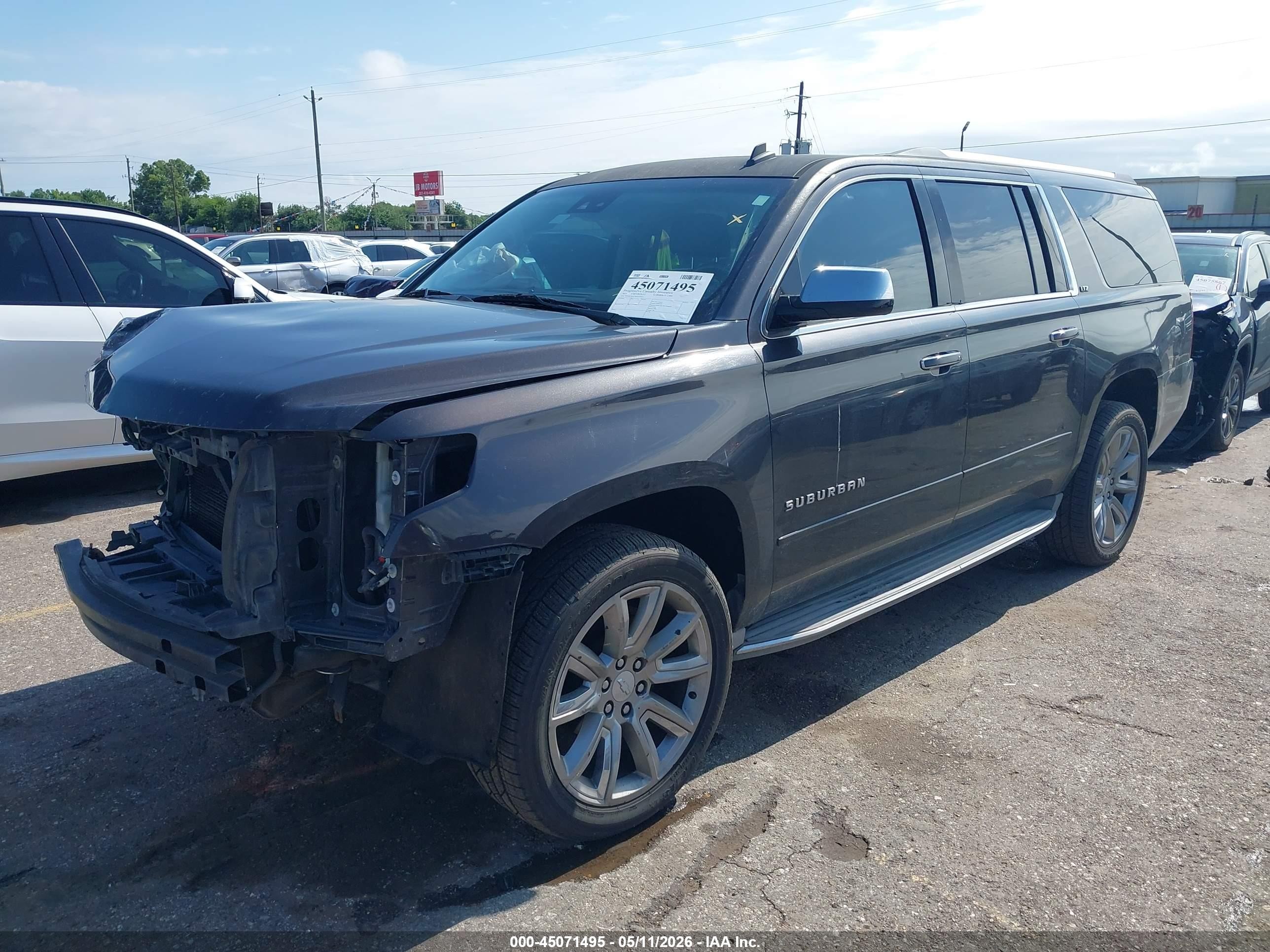2015 Chevrolet Suburban 1500 Ltz Gray vin: 1GNSCKKCXFR153953