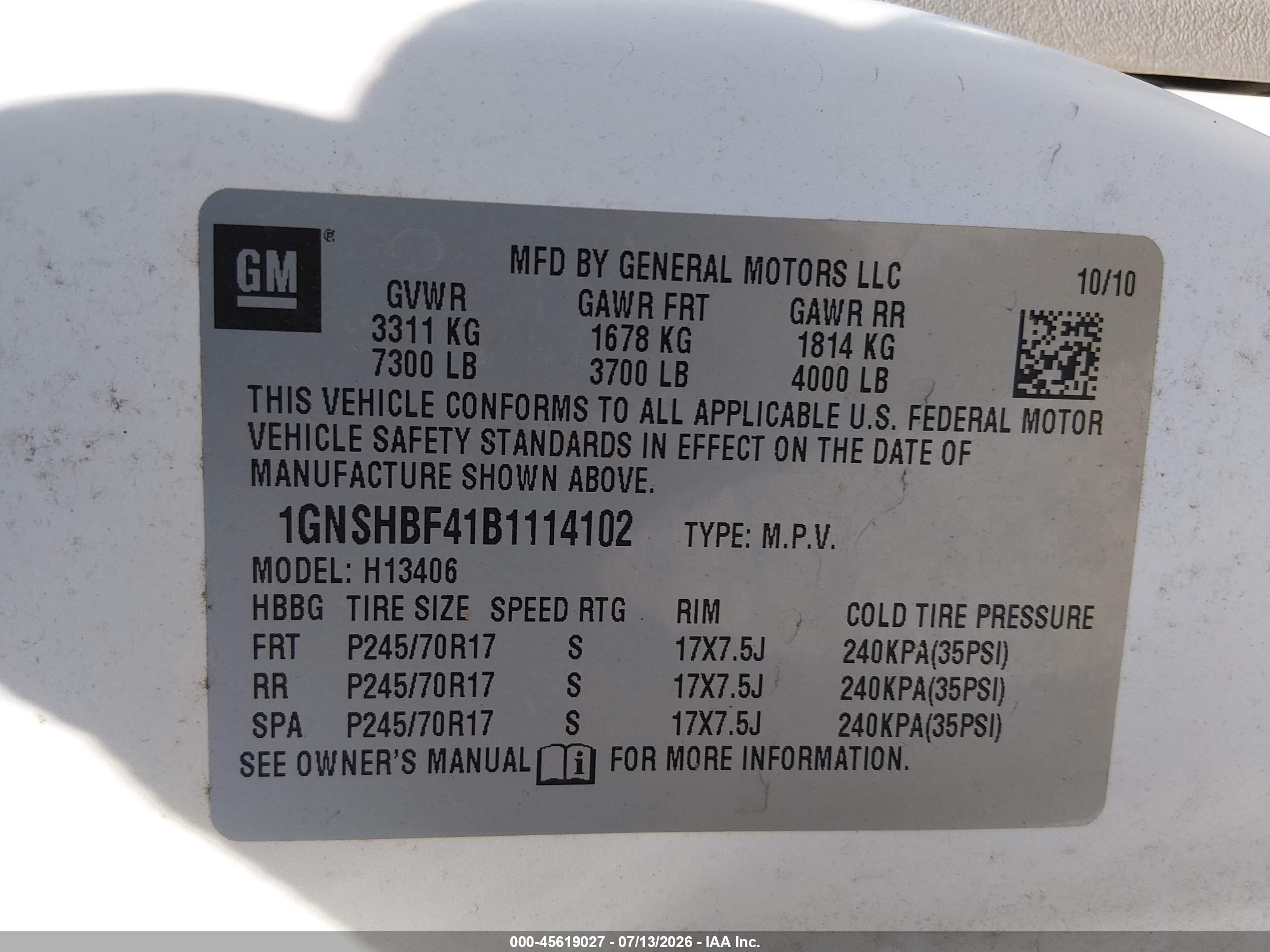 2011 Chevrolet Express 1500 Ls White vin: 1GNSHBF41B1114102