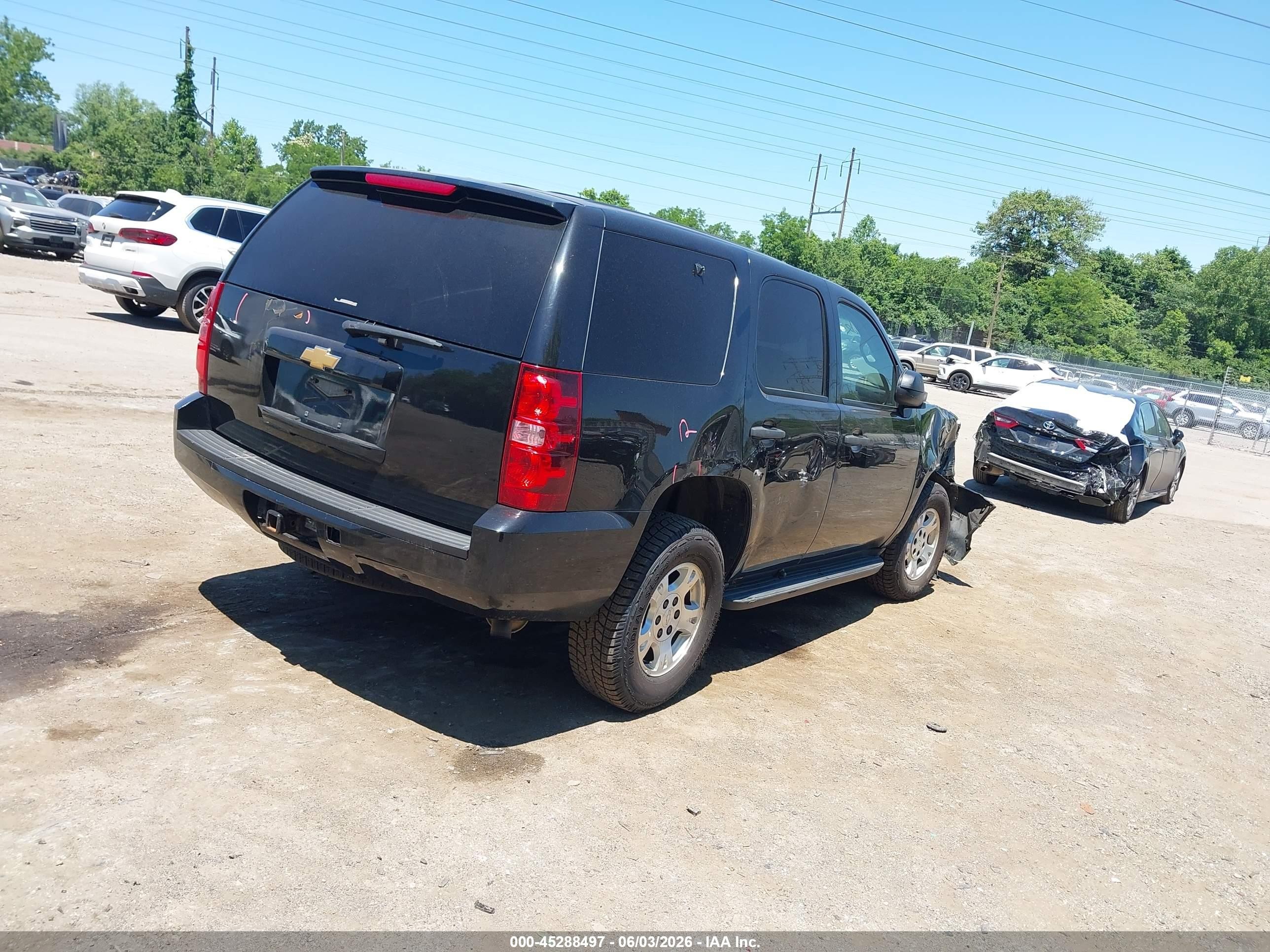 2013 Chevrolet Tahoe Commercial Fleet Black vin: 1GNSK2E02DR291391