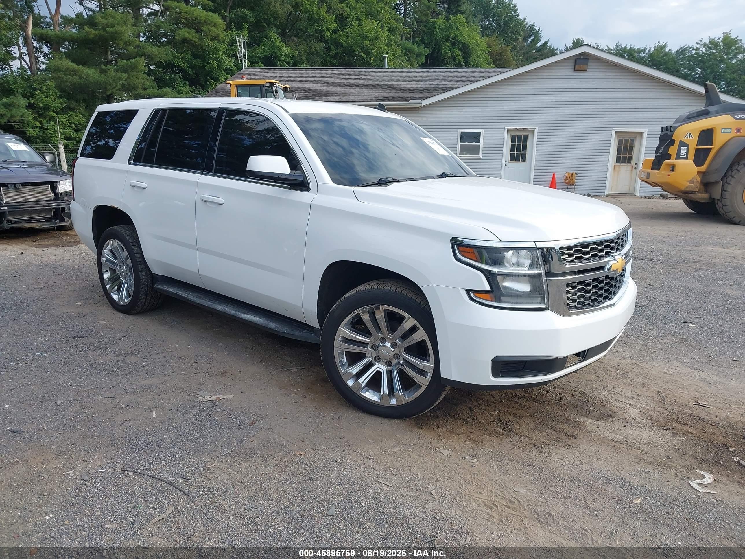 2015 Chevrolet Tahoe Commercial White vin: 1GNSK3EC6FR306090