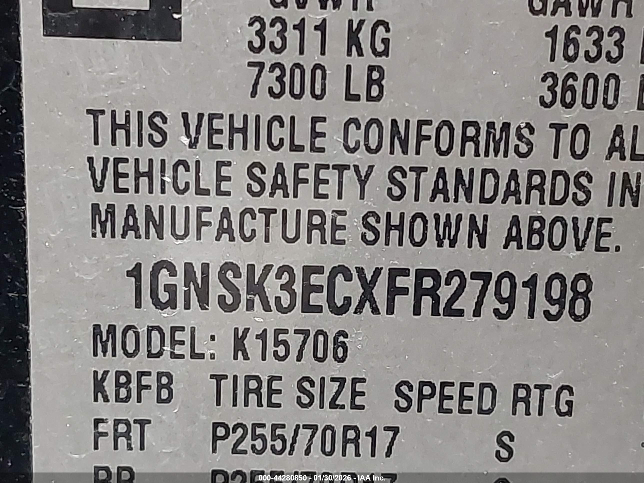 2015 Chevrolet Tahoe Commercial Fleet Черный vin: 1GNSK3ECXFR279198