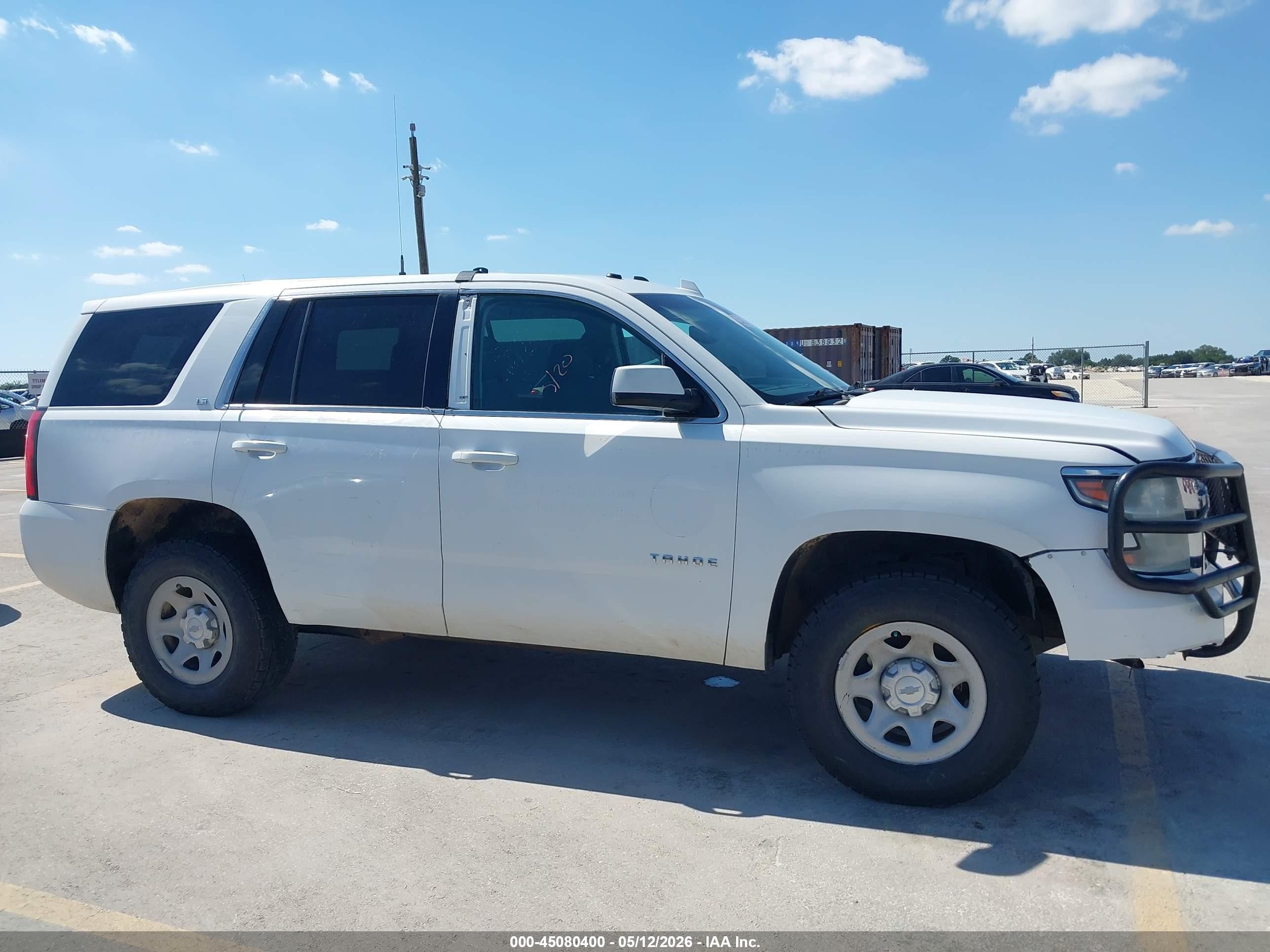2015 Chevrolet Tahoe Commercial Fleet White vin: 1GNSK4EC1FR576785