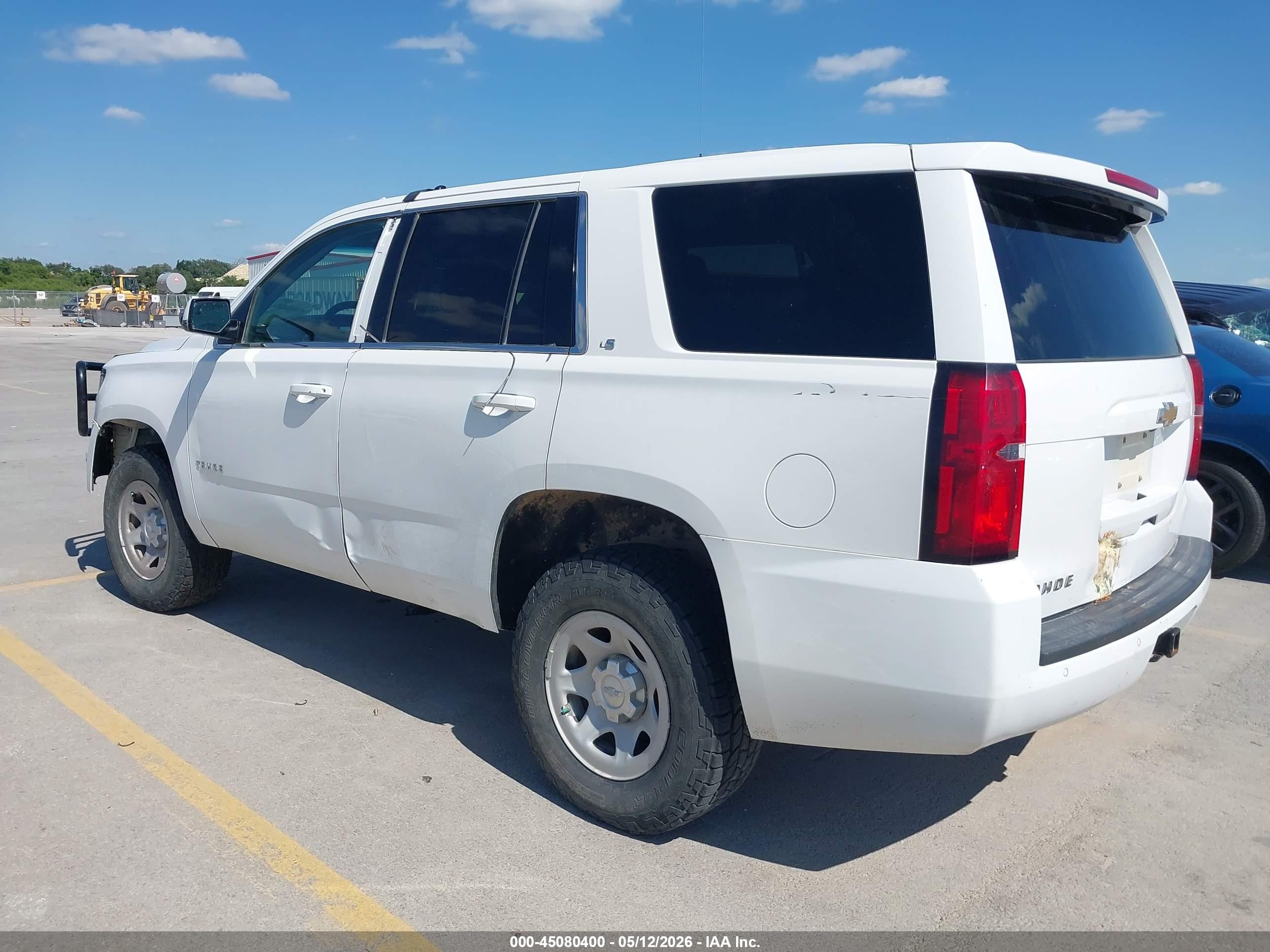 2015 Chevrolet Tahoe Commercial Fleet White vin: 1GNSK4EC1FR576785