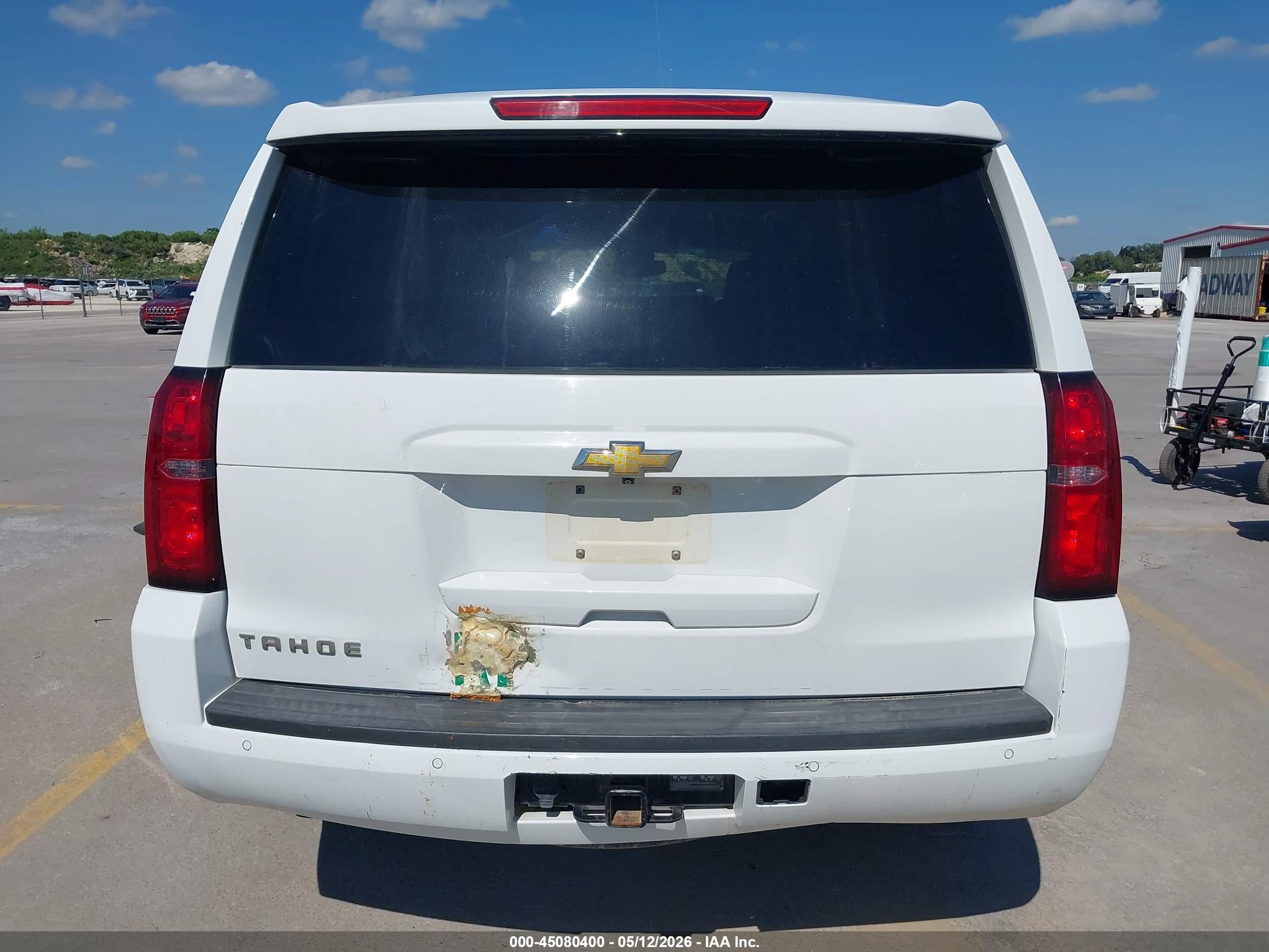 2015 Chevrolet Tahoe Commercial Fleet White vin: 1GNSK4EC1FR576785