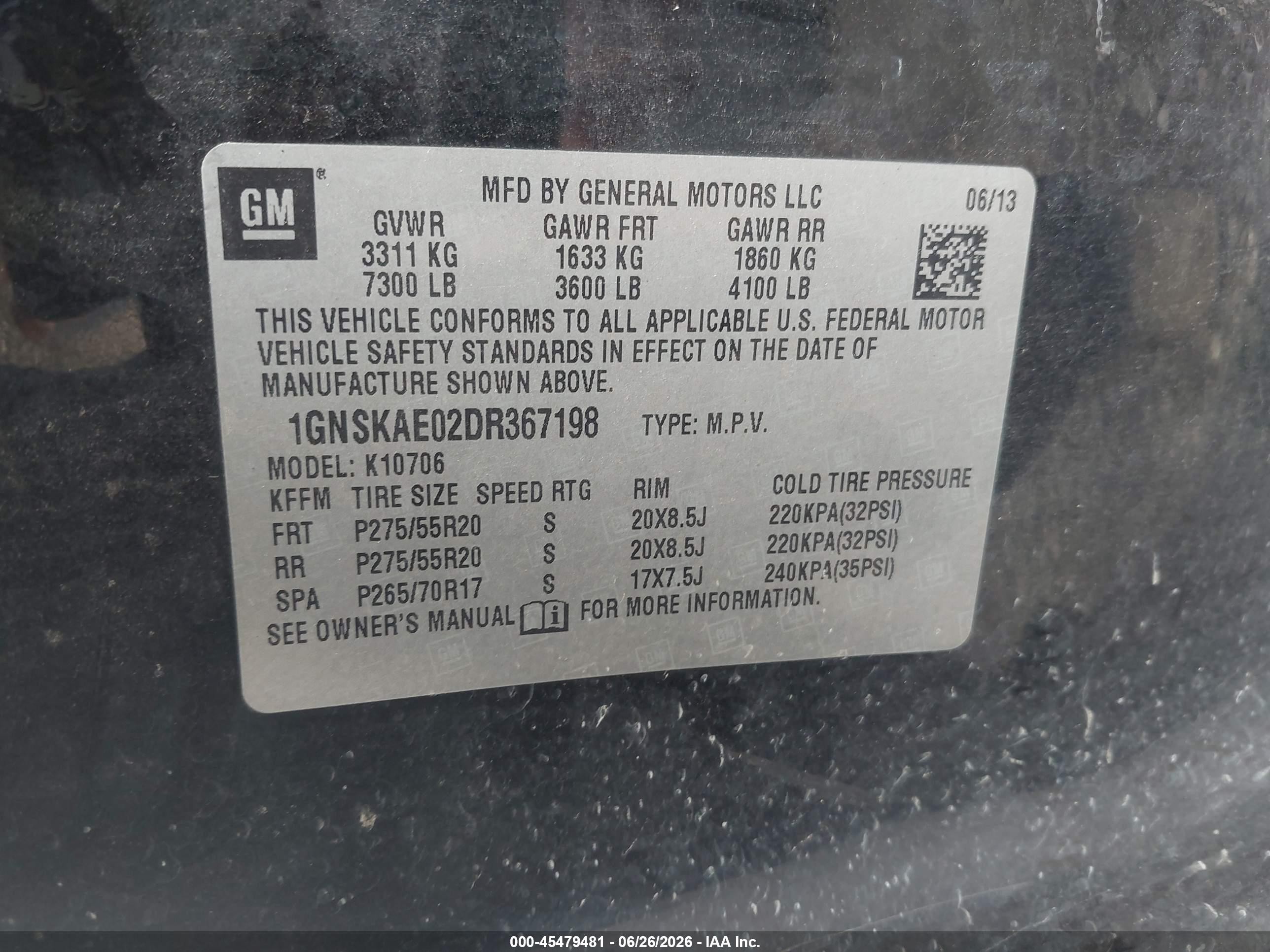 2013 Chevrolet Tahoe Ls Black vin: 1GNSKAE02DR367198