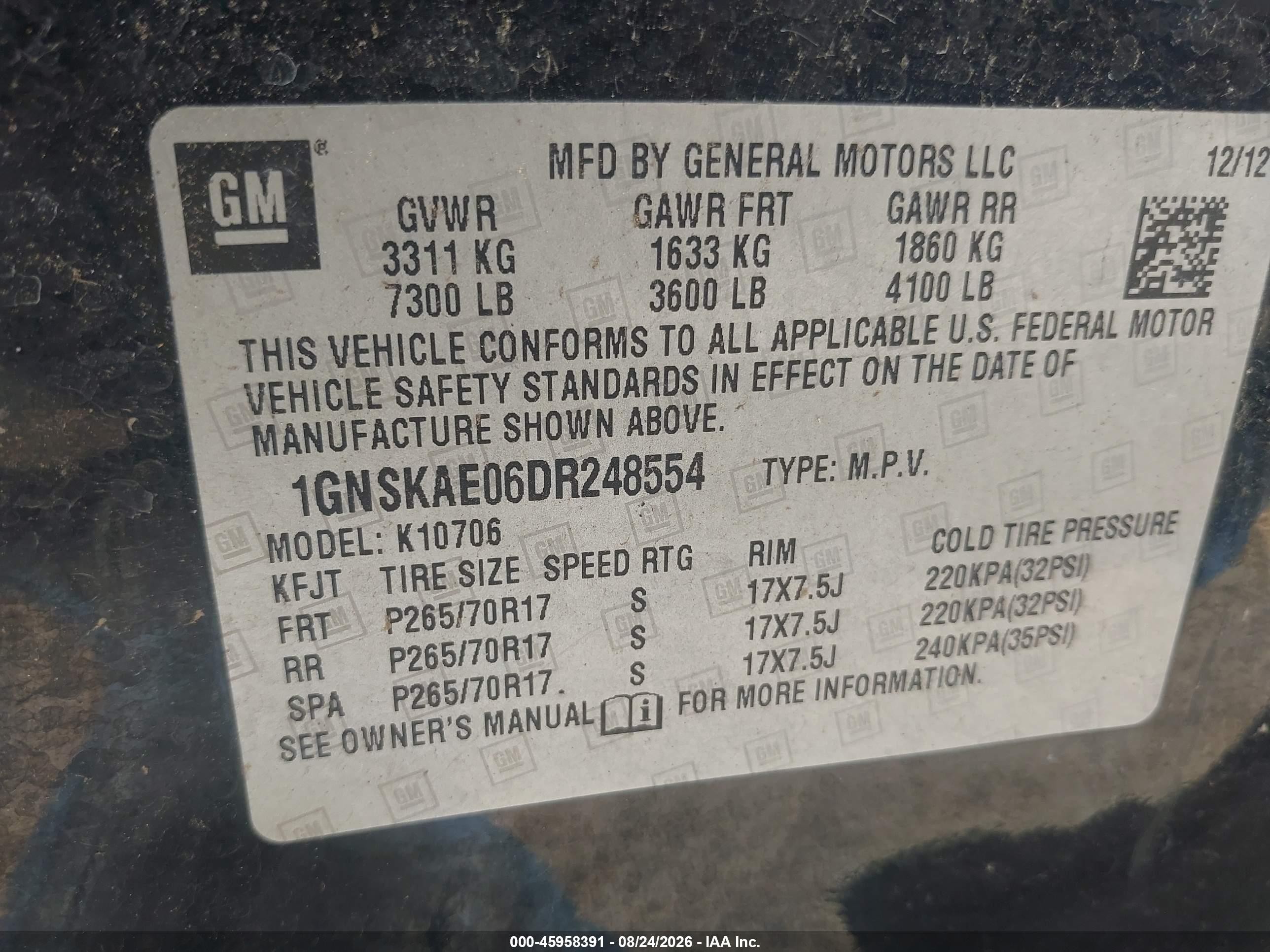 2013 Chevrolet Tahoe Ls Черный vin: 1GNSKAE06DR248554
