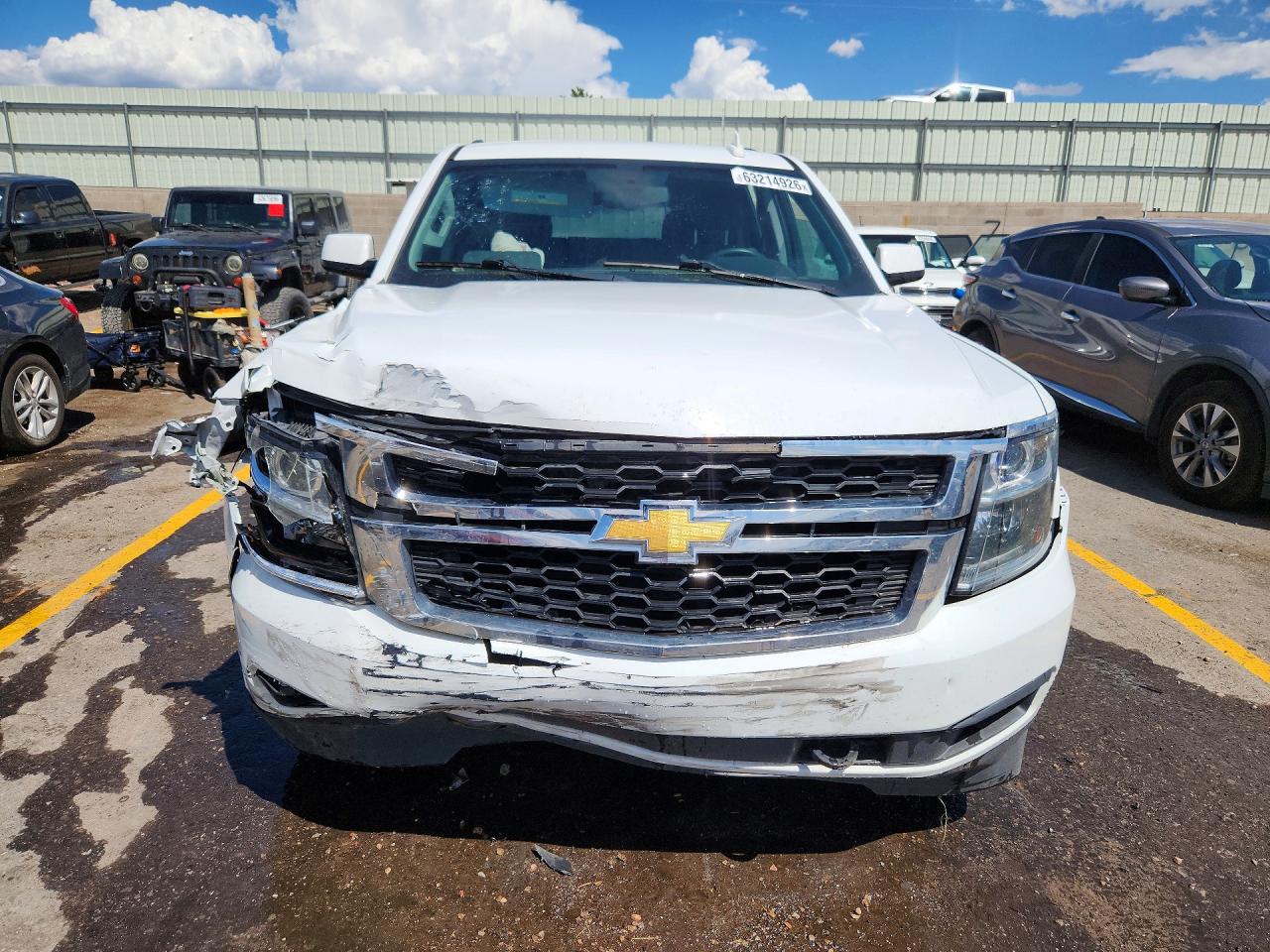 2015 Chevrolet Tahoe K1500 Ls White vin: 1GNSKAEC0FR673250