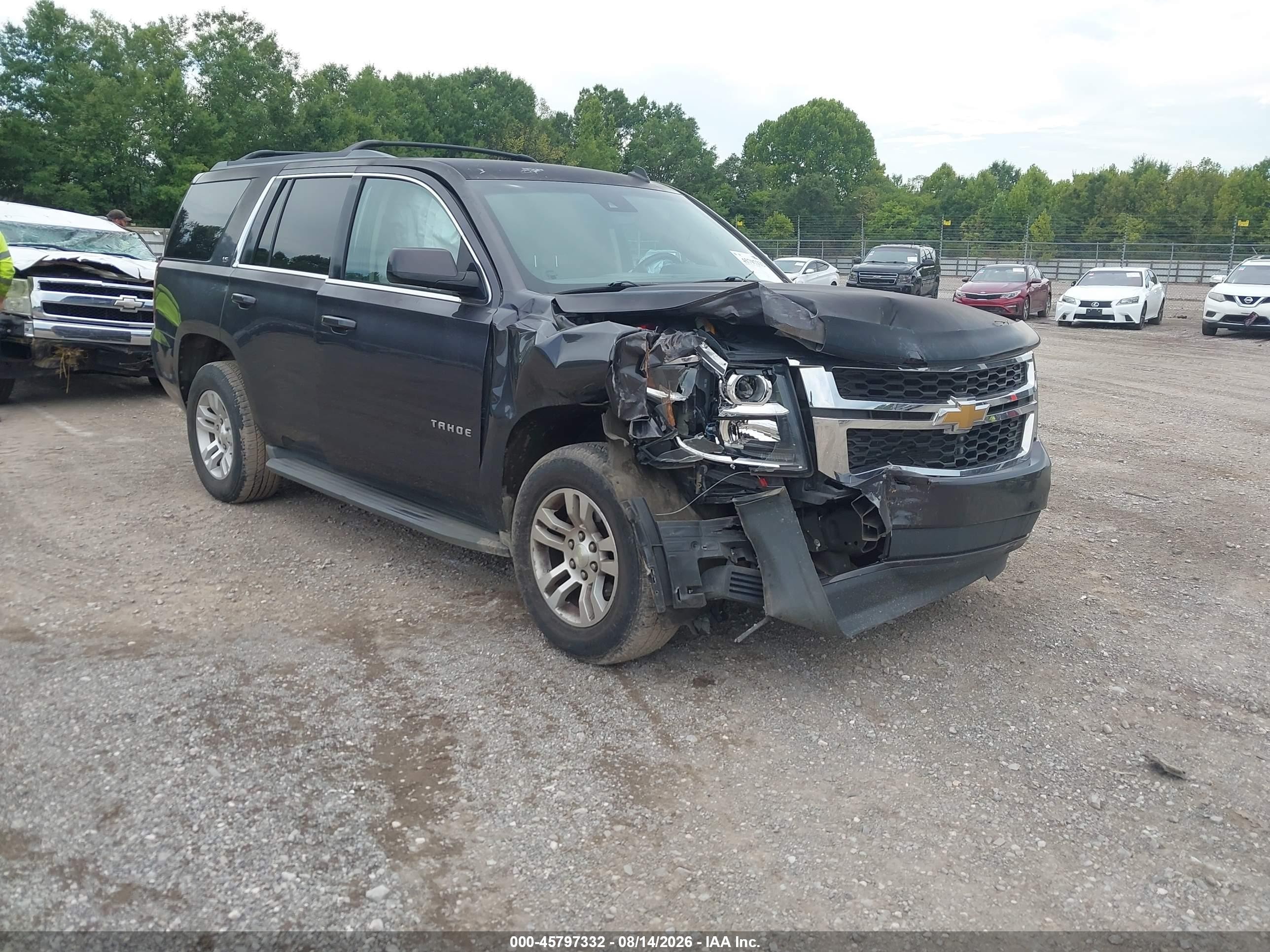 2015 Chevrolet Tahoe Ls Gray vin: 1GNSKAEC9FR242390