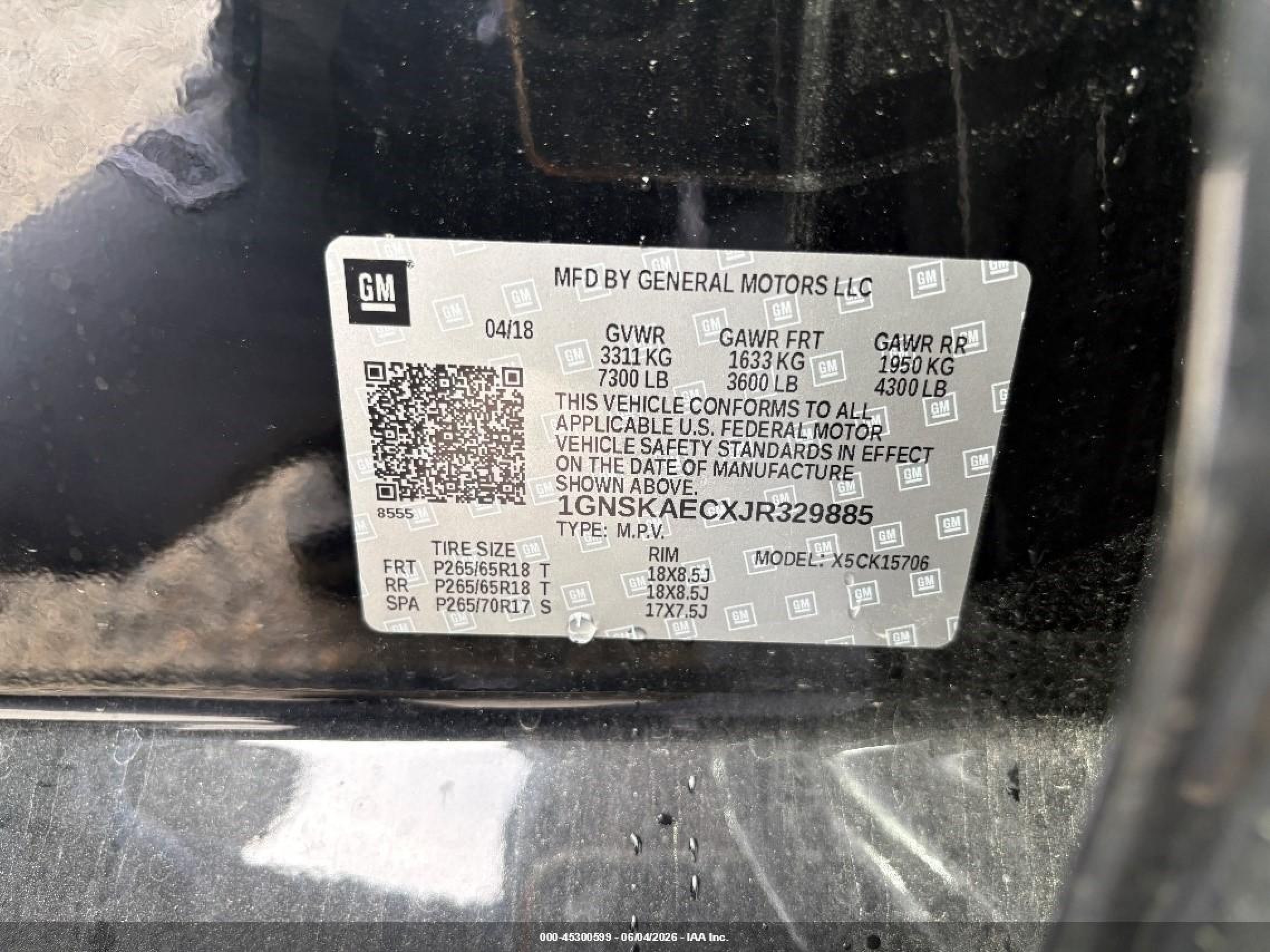 2018 Chevrolet Tahoe Ls Black vin: 1GNSKAECXJR329885