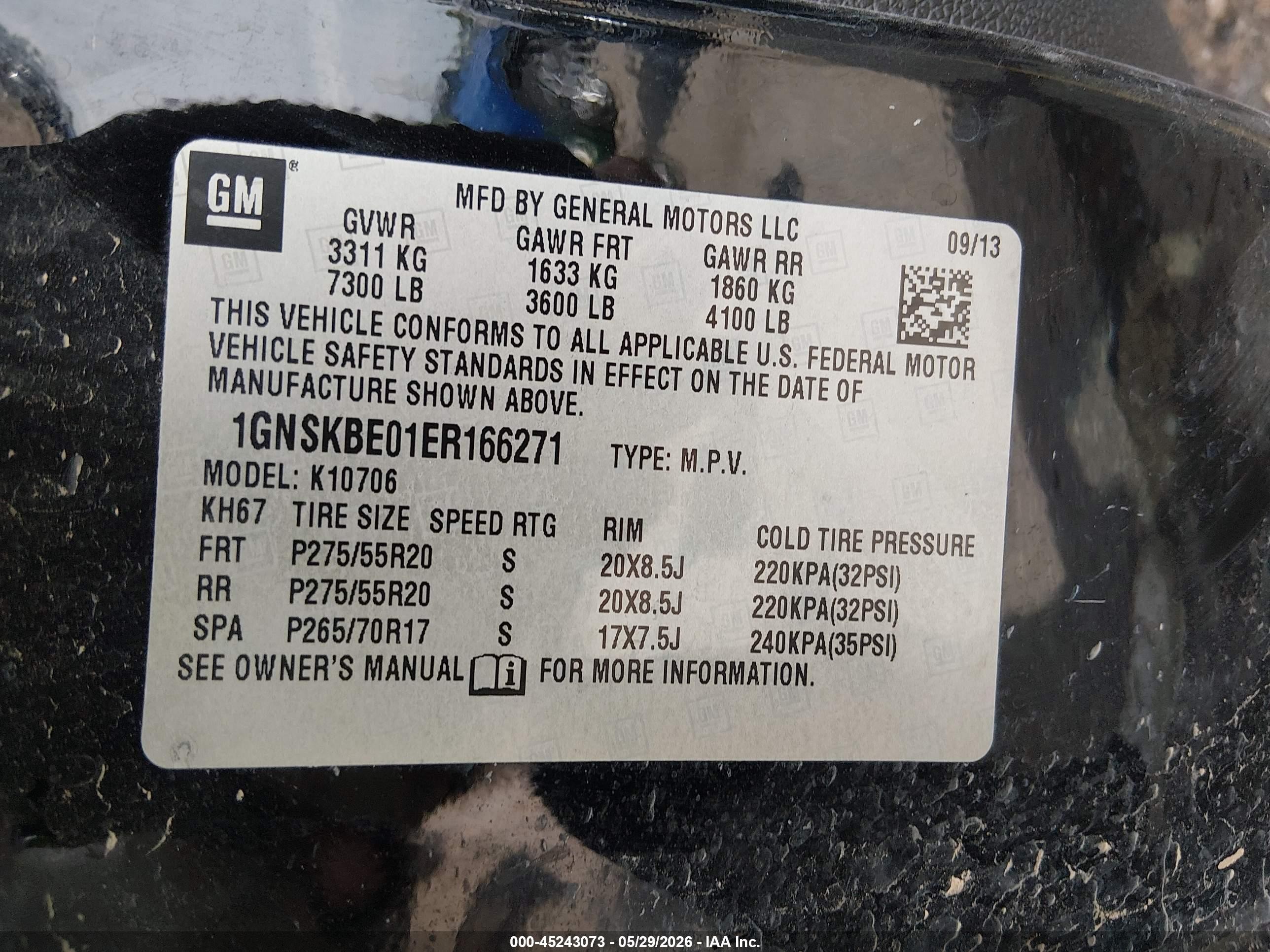 2014 Chevrolet Tahoe Lt Черный vin: 1GNSKBE01ER166271