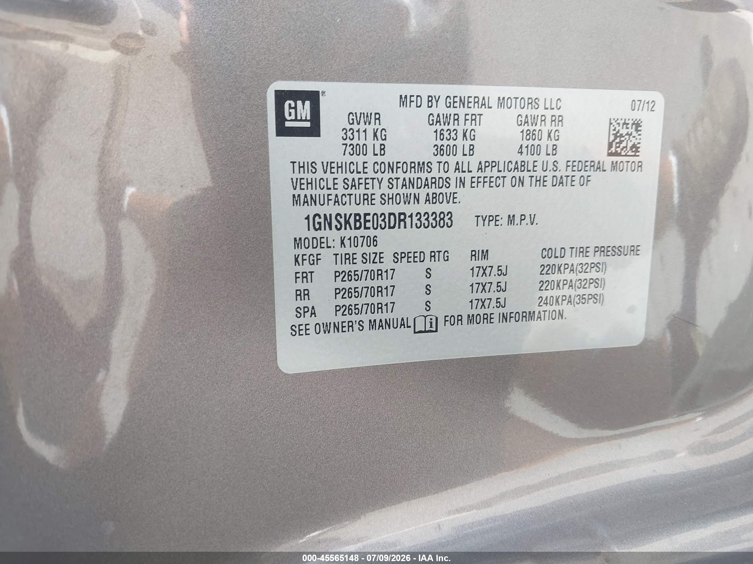 2013 Chevrolet Tahoe Lt Gray vin: 1GNSKBE03DR133383