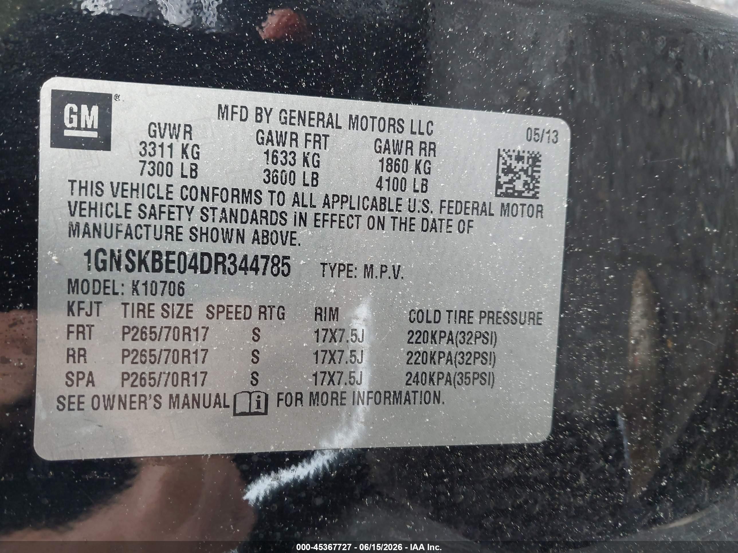 2013 Chevrolet Tahoe Lt Черный vin: 1GNSKBE04DR344785